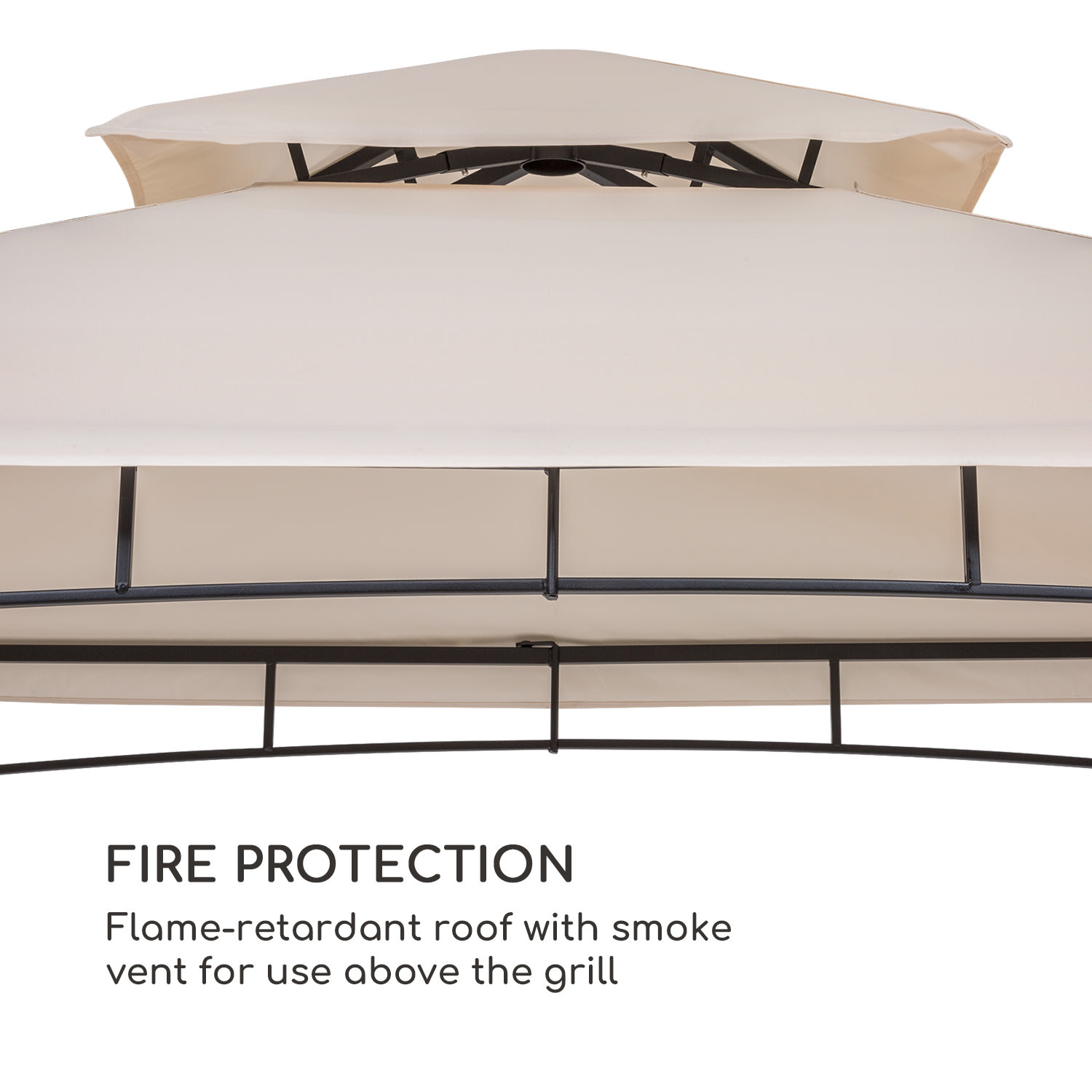 Blumfeldt Steakhouse Wings, altánok, 244 x 260 x 152 cm, 160 g/m², polyester, oceľ, béžový – Obrázok 4