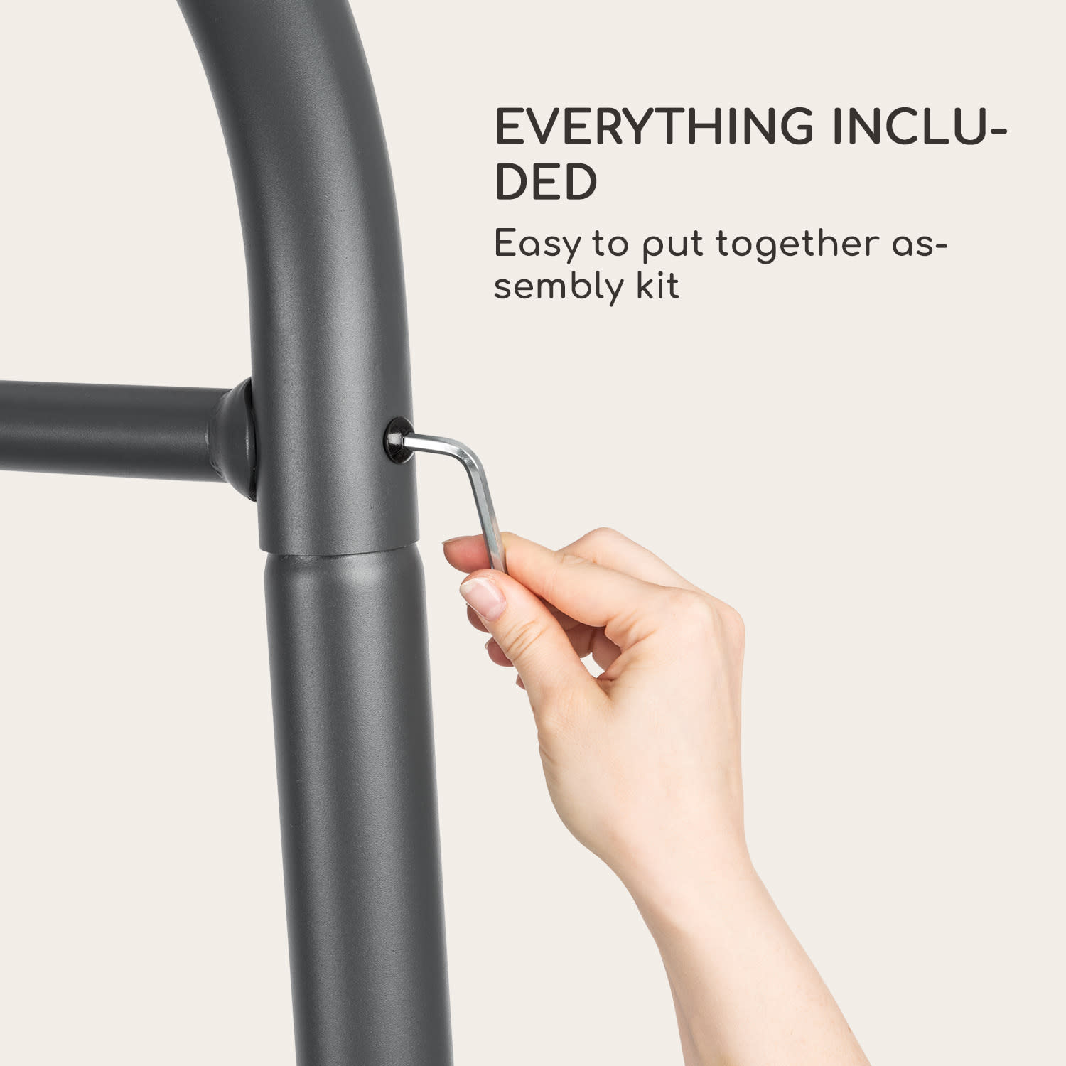 Blumfeldt Palermo, dvojité hojdacie ležadlo, voľne stojace, oceľový rám, vankúš, strecha, sivé – Obrázok 4