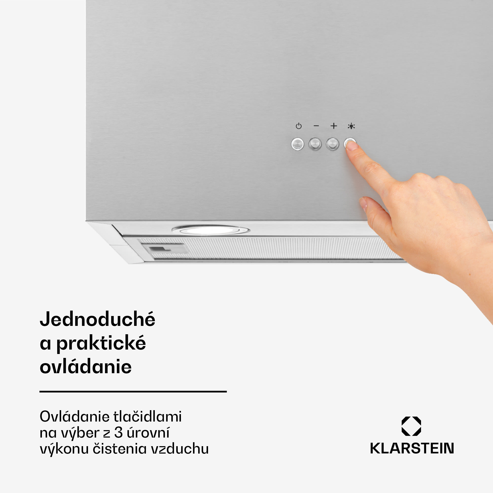 Klarstein Structura, digestor, 41 cm, ostrovčekový, 624 m³/h, A, LED, nehrdzaejúca oceľ, strieborný – Obrázok 4