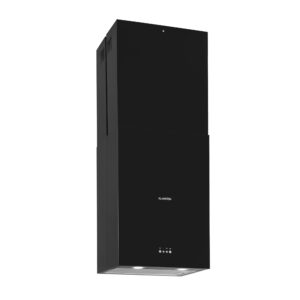 Klarstein Structura, digestor, 41 cm, ostrovčekový, 624 m³/h, A, LED, nehrdzaejúca oceľ, čierny