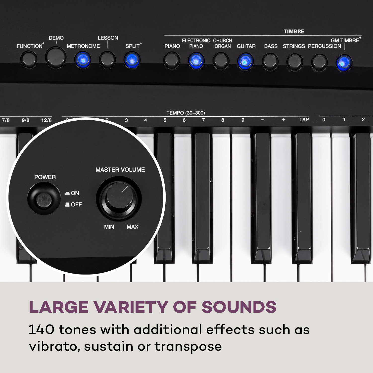 SCHUBERT Preludio Elektronický klavír 88 klávesov velocity sustain pedál čierny – Obrázok 3