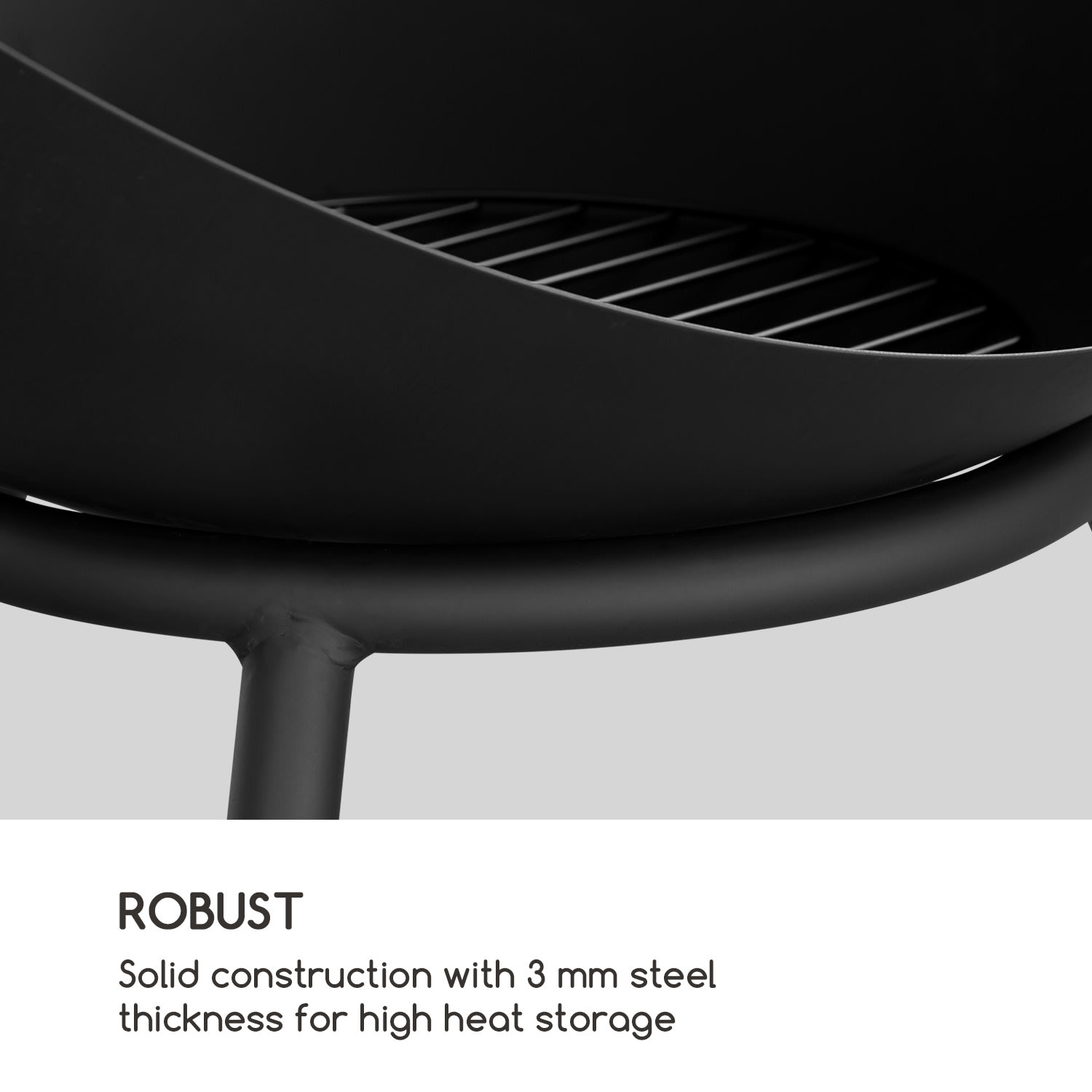 Blumfeldt Fireball, ohnisko, oceľ, sklopné, do záhrady alebo na terasu, Ø 60 cm – Obrázok 4