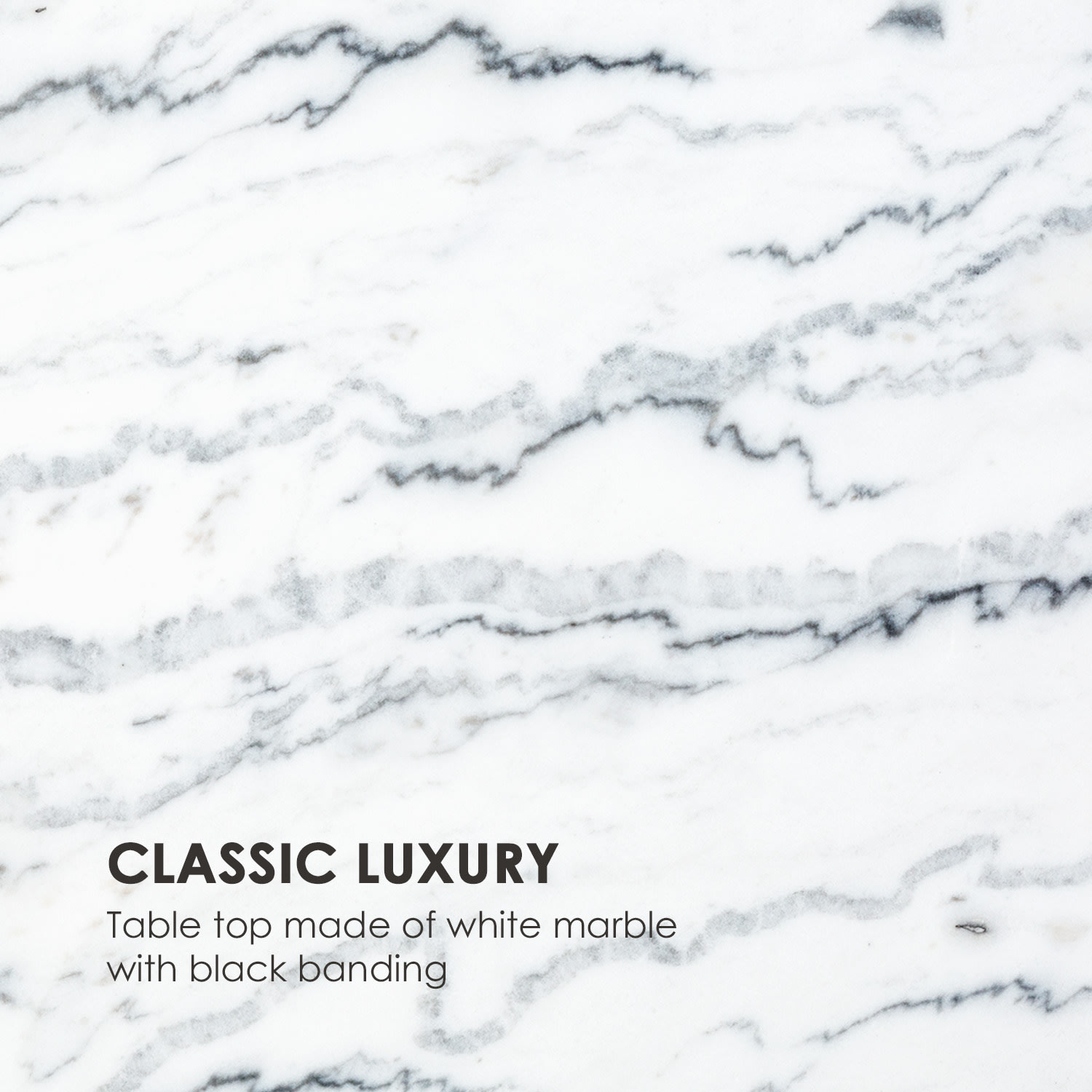 Besoa Volos T50, konferenčný stolík, 50 x 40 x 50 cm, mramor, interiér & exteriér, čierny/biely – Obrázok 5