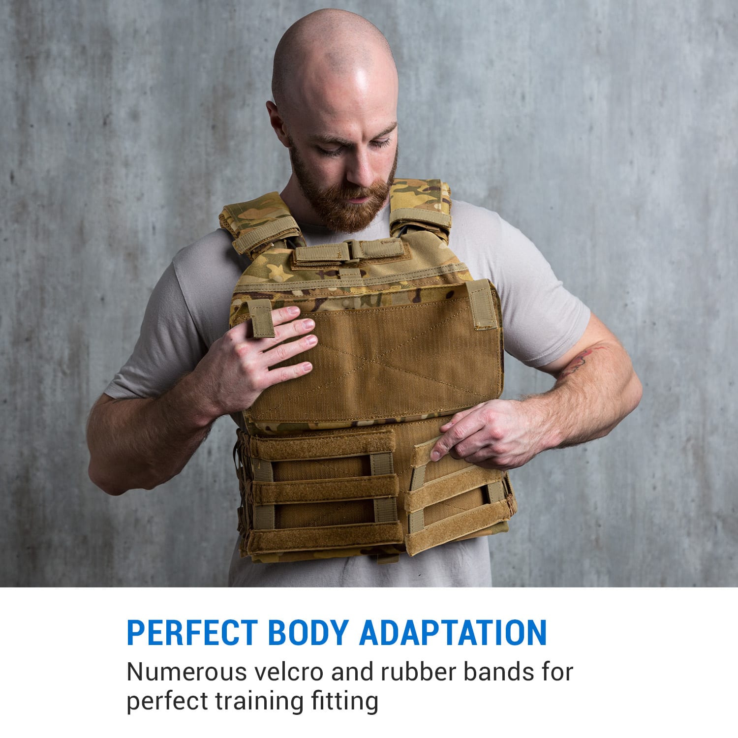 Capital Sports Battlevest 2.0, záťažová vesta, 2 x 8,75 lbs (4,0 kg) závažie, camo – Obrázok 4