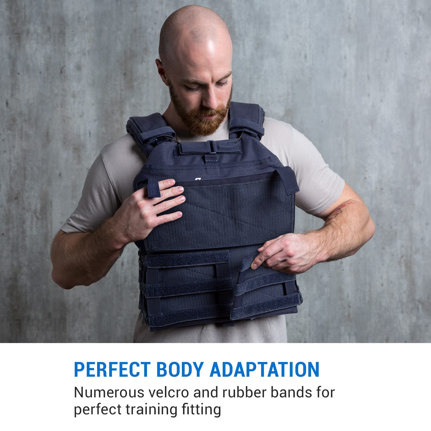 Capital Sports Battlevest 2.0, záťažová vesta, 2 x 2 závažia 5,75 (2,6) & 8,75 lbs (4,0 kg), modrá – Obrázok 4