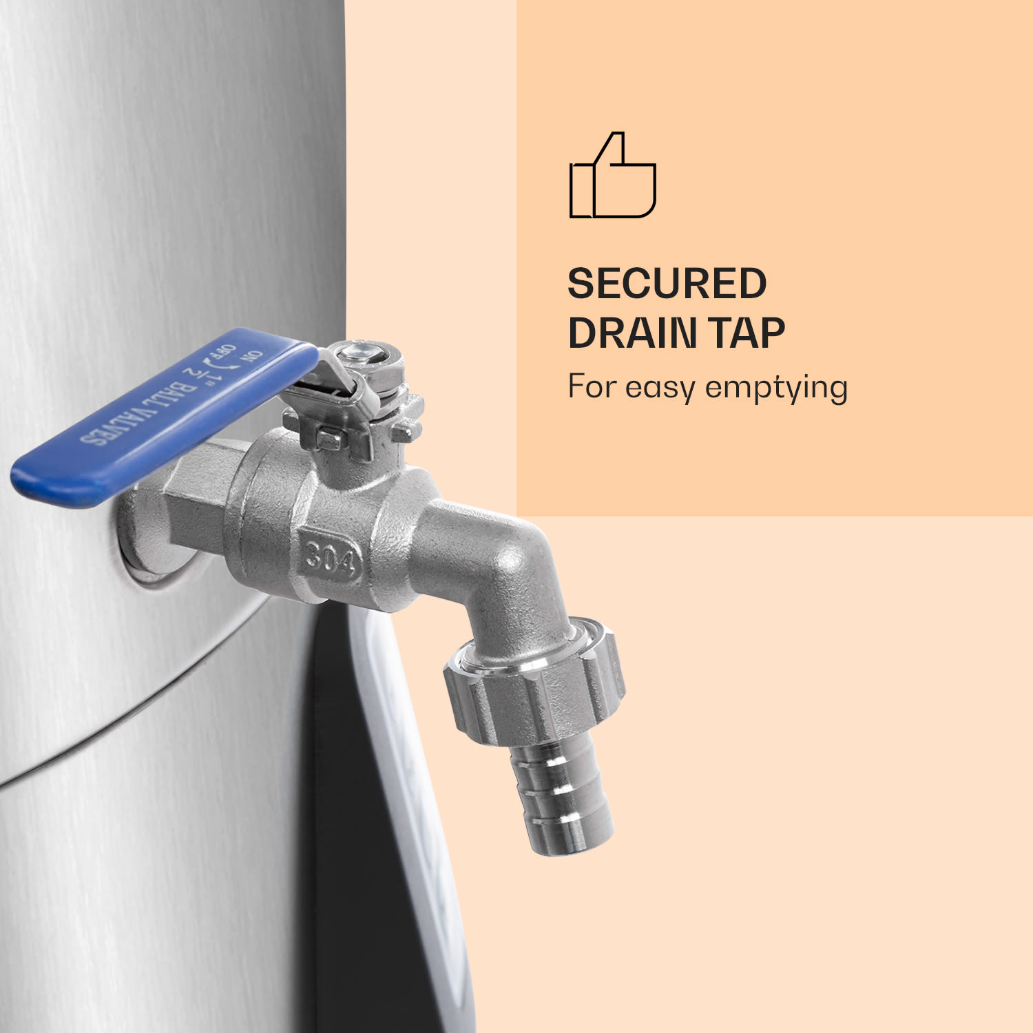 Klarstein Mundschenk 3XL, sladový kotol, 65 l, 3000 W, zariadenie na varenie piva, 9 programov – Obrázok 5