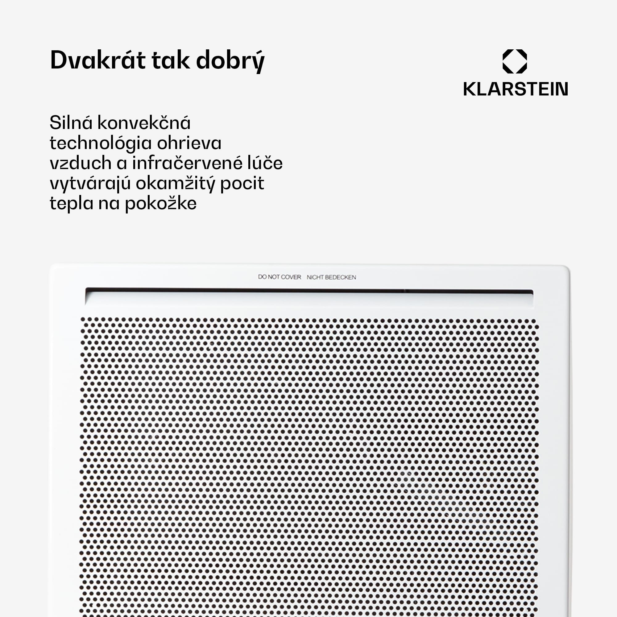 Klarstein Hot Spot Slimcurve Double Wave, konvektor, ohrievač 2 v 1, 1000 W, týždenný časovač, biely – Obrázok 2