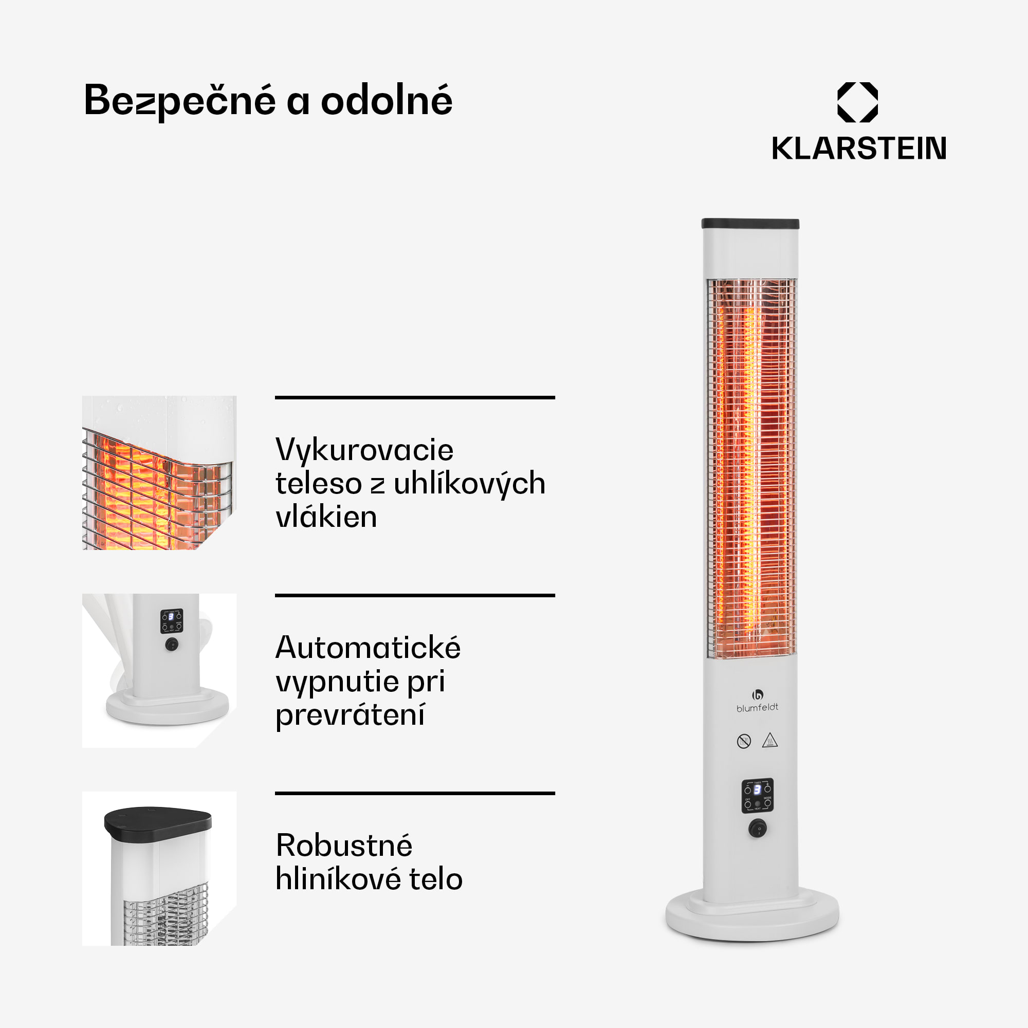 Blumfeldt Heat Guru Plus, vonkajší sálavý ohrievač, 1200 W, 3 nastavenia ohrevu, diaľkové ovládanie – Obrázok 5