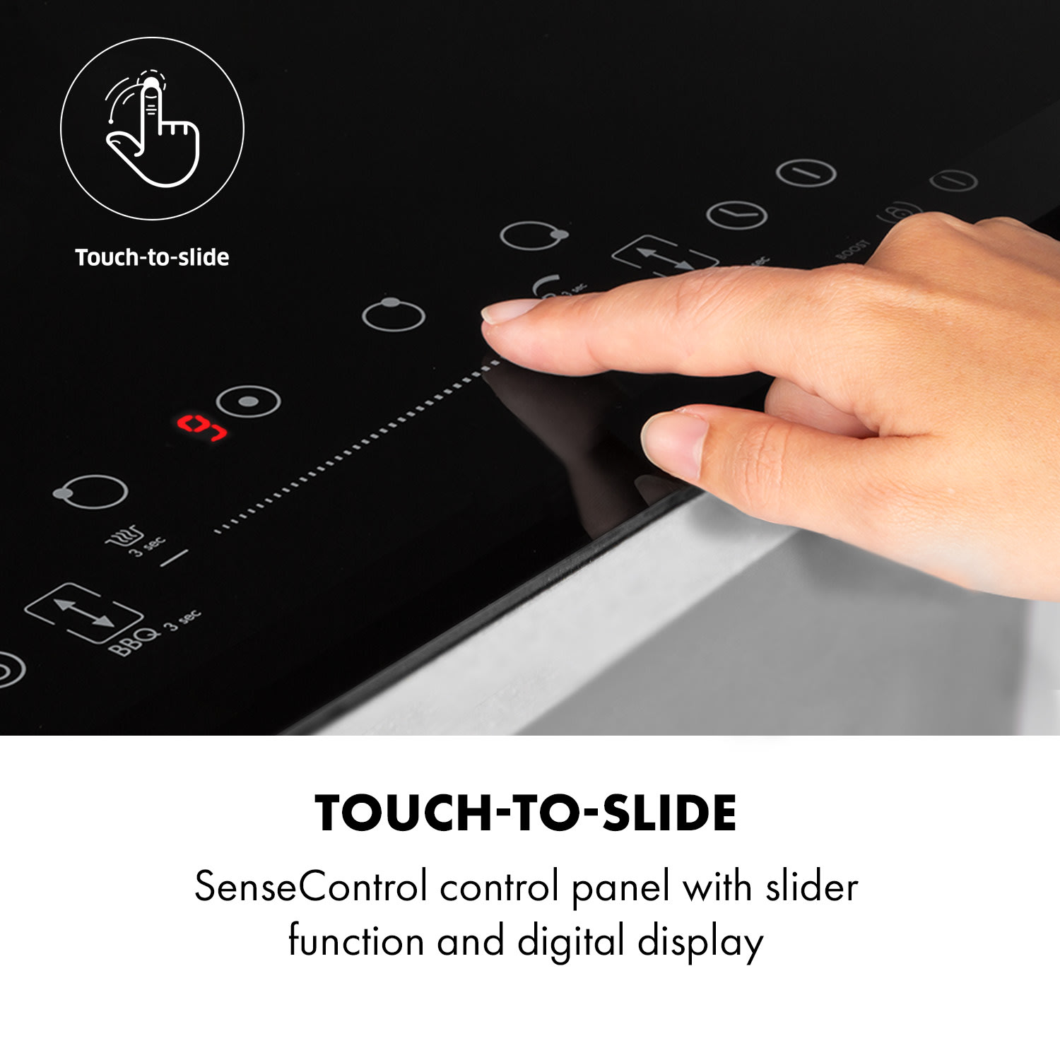 Klarstein Delicatessa 90 Flex, vstavaná indukčná varná doska, 7400 W, 5 zón, samostatná – Obrázok 5