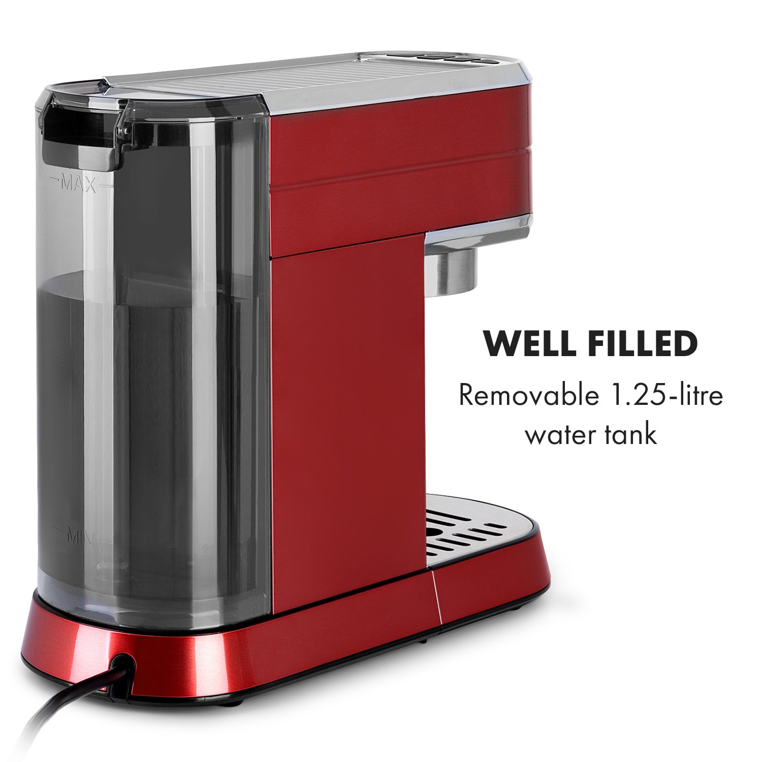 Klarstein Futura, pákový kávovar, 1450 W, 20 bar, 1,25 l, nehrdzavejúca oceľ – Obrázok 4