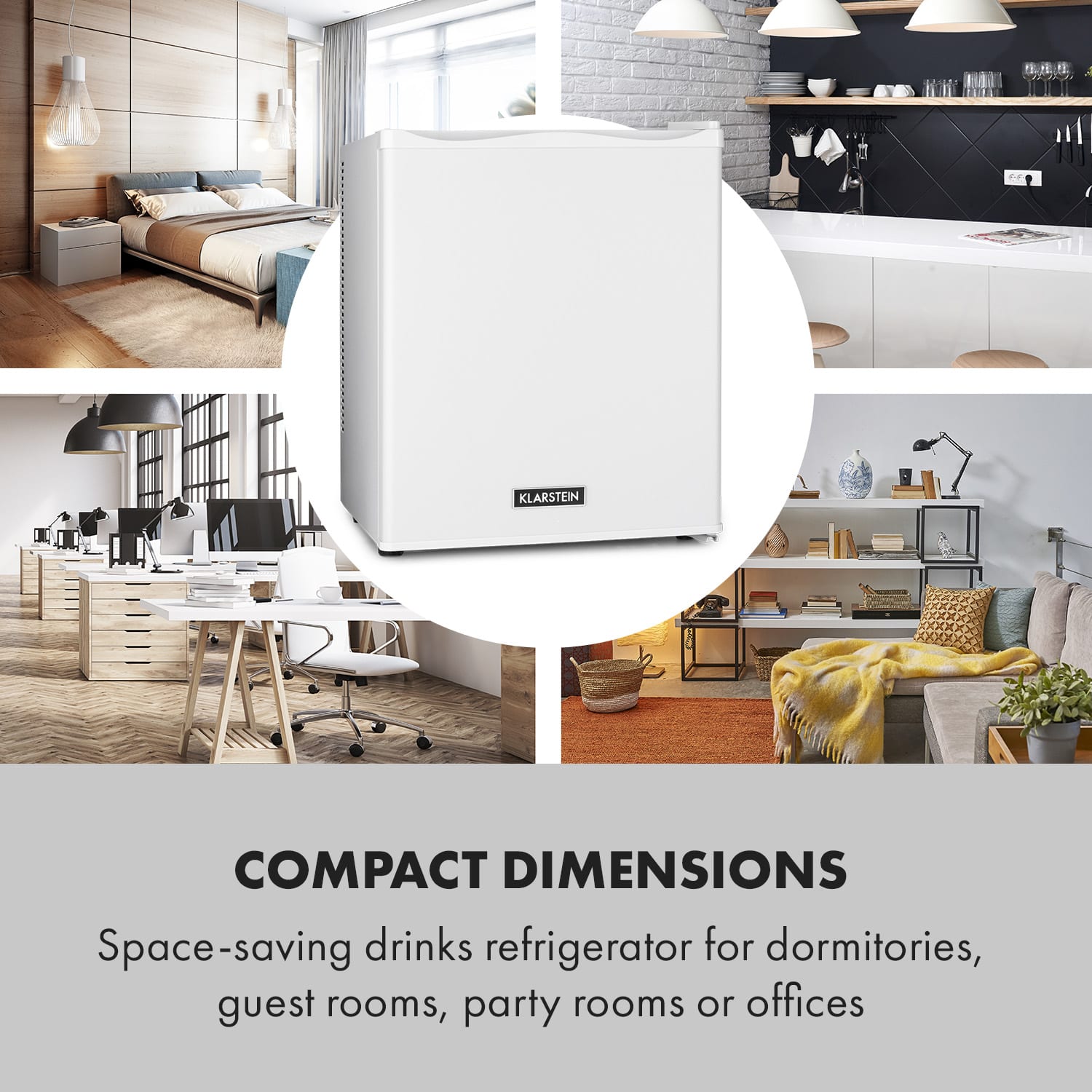 Klarstein Happy Hour 30, minibar, 30 l, 5-15°C, energet. trieda G, tichý, 25 dB, LED svetlo, biely – Obrázok 3