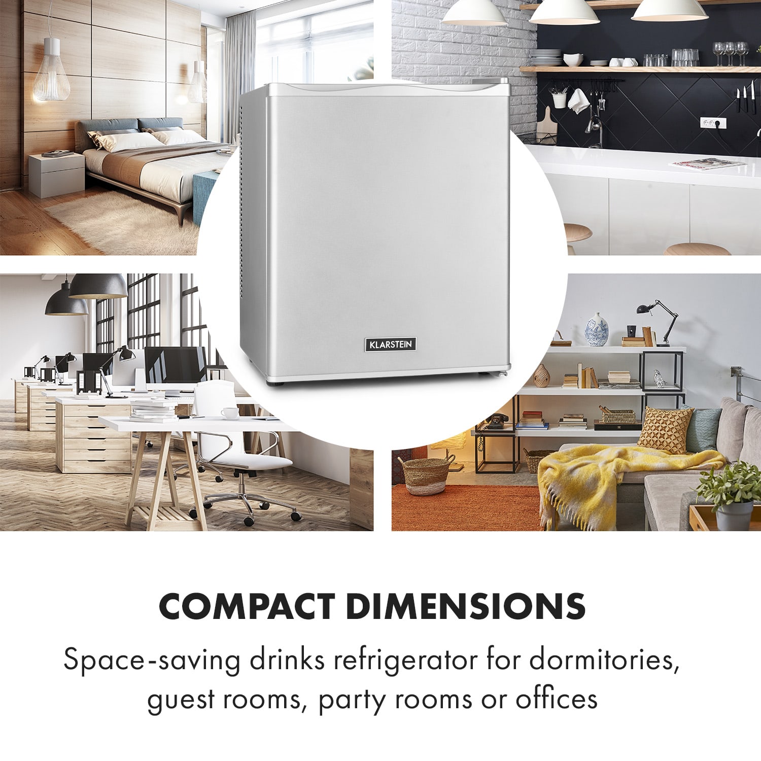 Klarstein Happy Hour 30, minibar, 30 l, 5-15°C, energet. trieda G, tichý, 25 dB, LED svetlo, biely – Obrázok 3