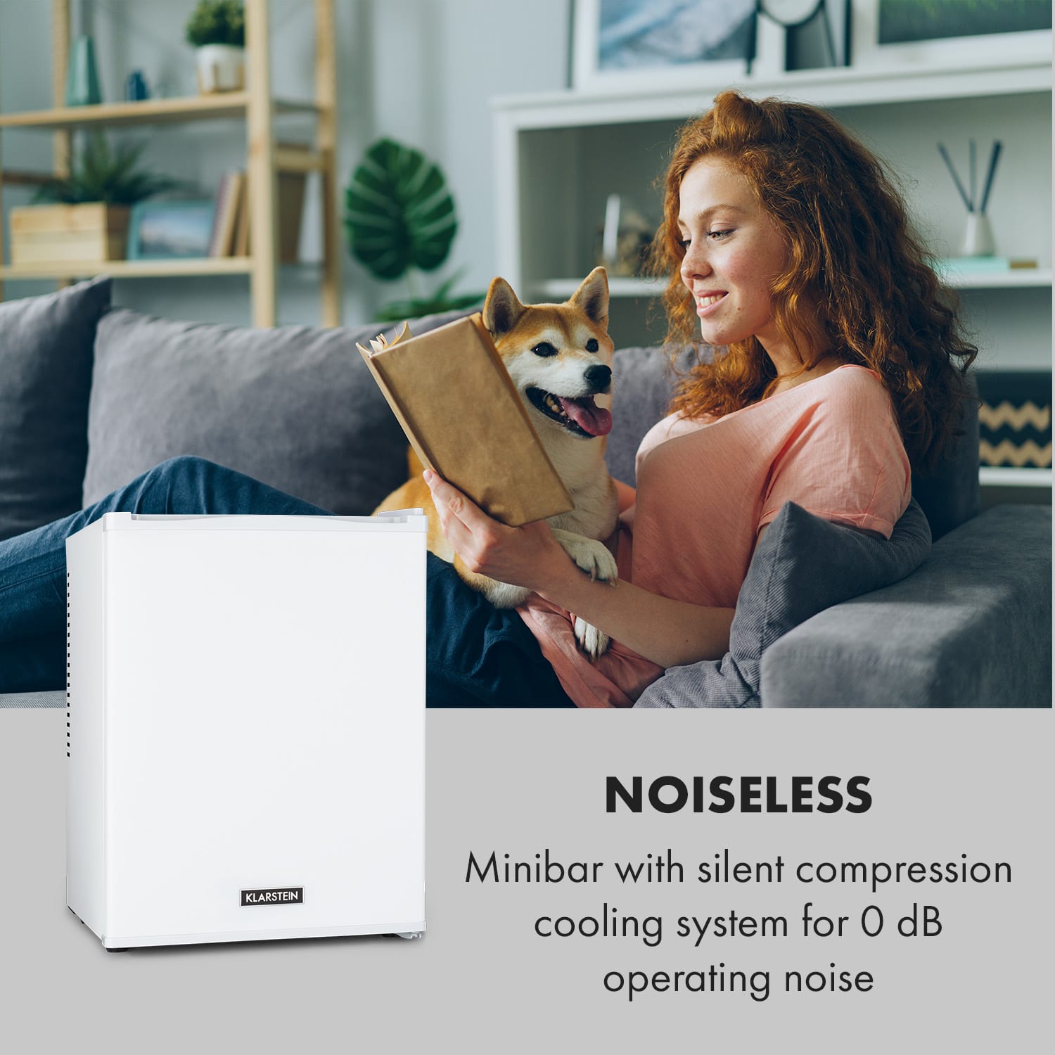 Klarstein Happy Hour 33, minibar, 33 l, 5-15°C, energet. trieda G, tichý, 25 dB, LED svetlo, biely – Obrázok 2