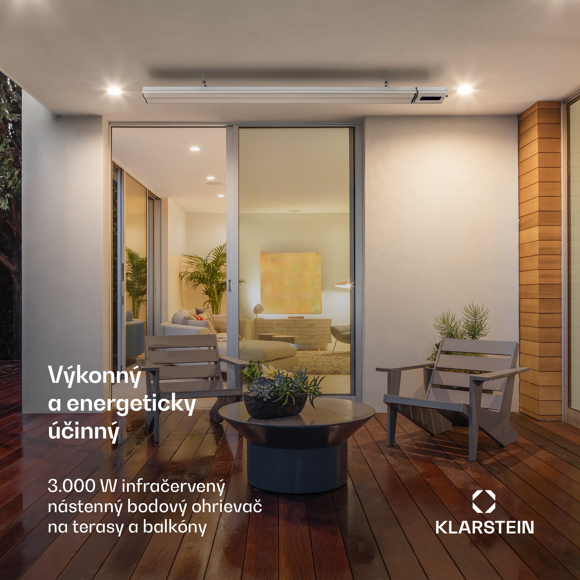 Blumfeldt Cosmic Beam Smart 30, infračervený ohrievač, 3000 W, ovládanie cez aplikáciu, biely – Obrázok 3