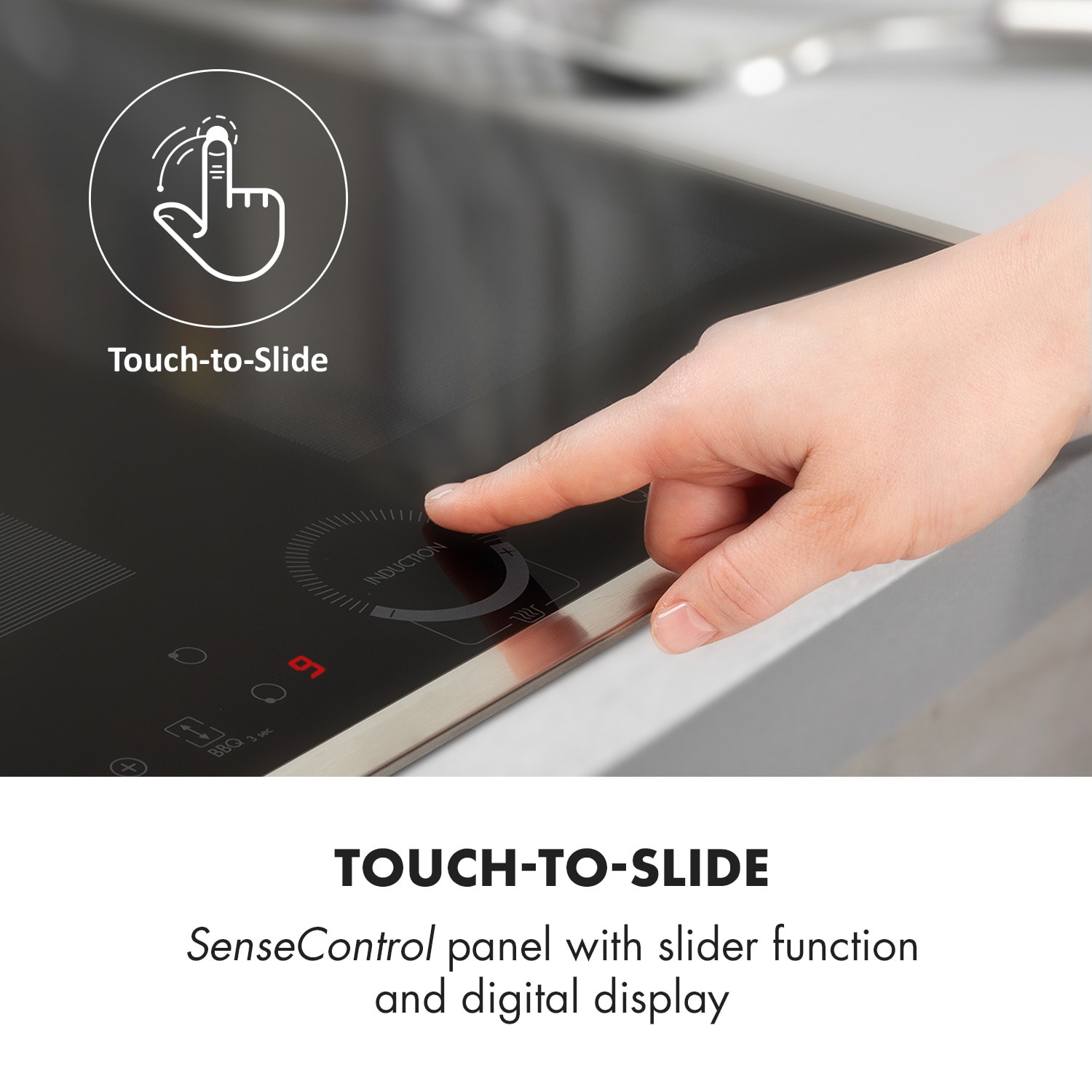 Klarstein Delicatessa 60 Prime, indukčná varná doska, 7000 W, 4 zóny, časovač, čierna – Obrázok 5