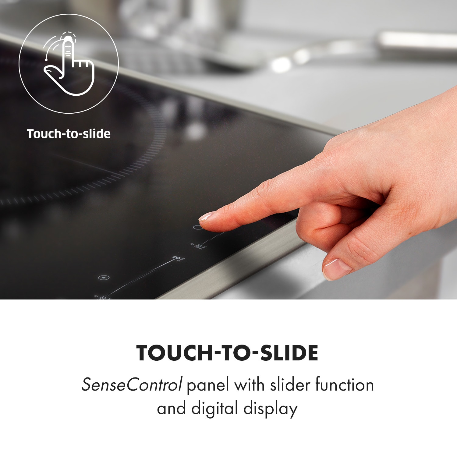 Klarstein Delicatessa 77 Hybrid Prime, vstavaná indukčná varná doska, 7000 W, 4 zón – Obrázok 5