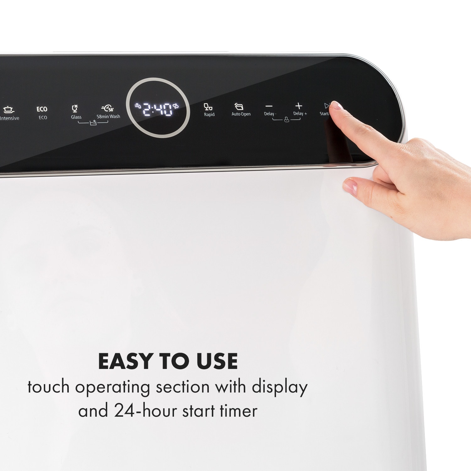 Klarstein Oceana, umývačka riadu, 860 W, energet. trieda F, voľne stojaca, bez inštalácie, biela – Obrázok 4