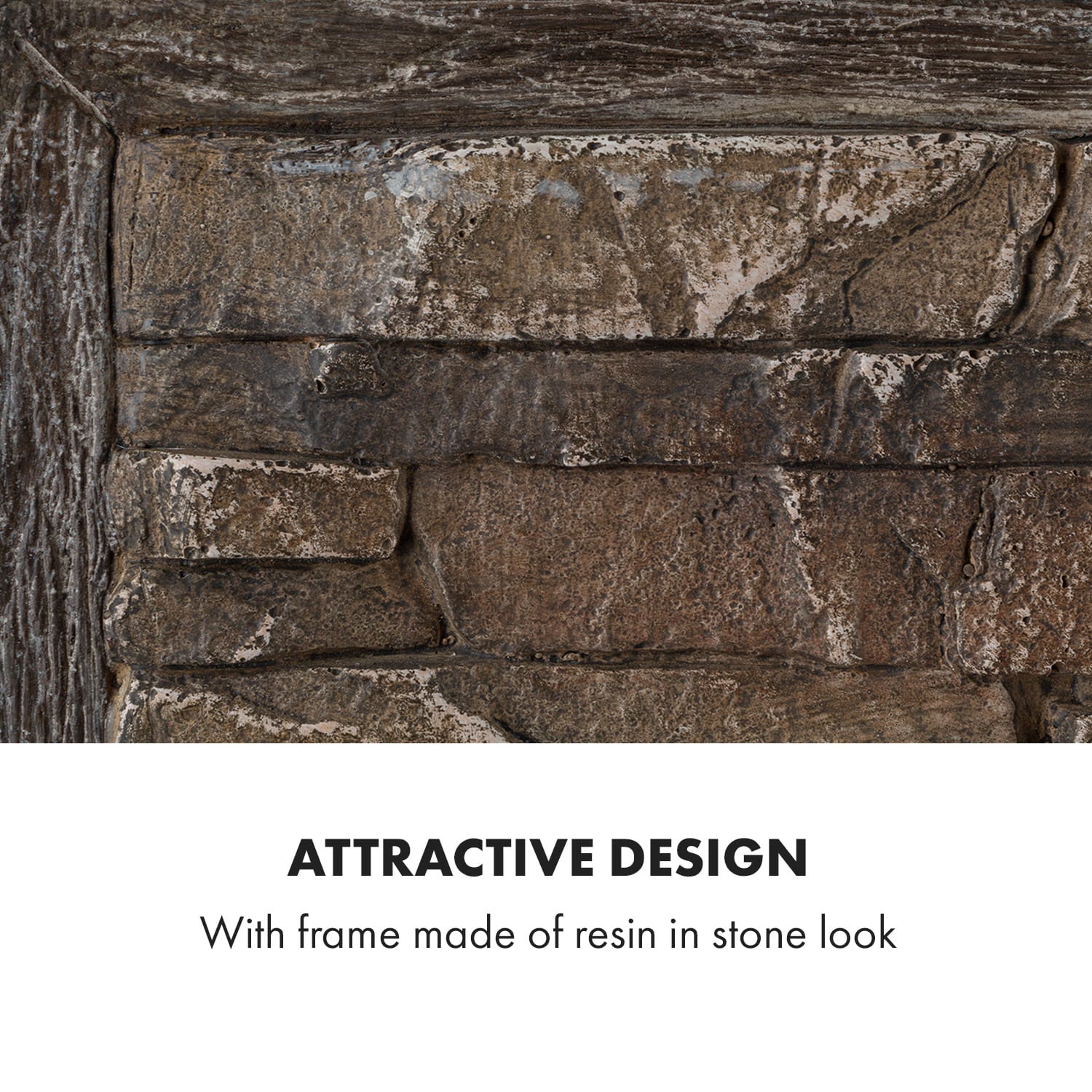 Klarstein Alpbach Snow, elektrický krb, 1800 W, 2 úrovne ohrevu, 65 cm, kamenný vzhľad – Obrázok 5