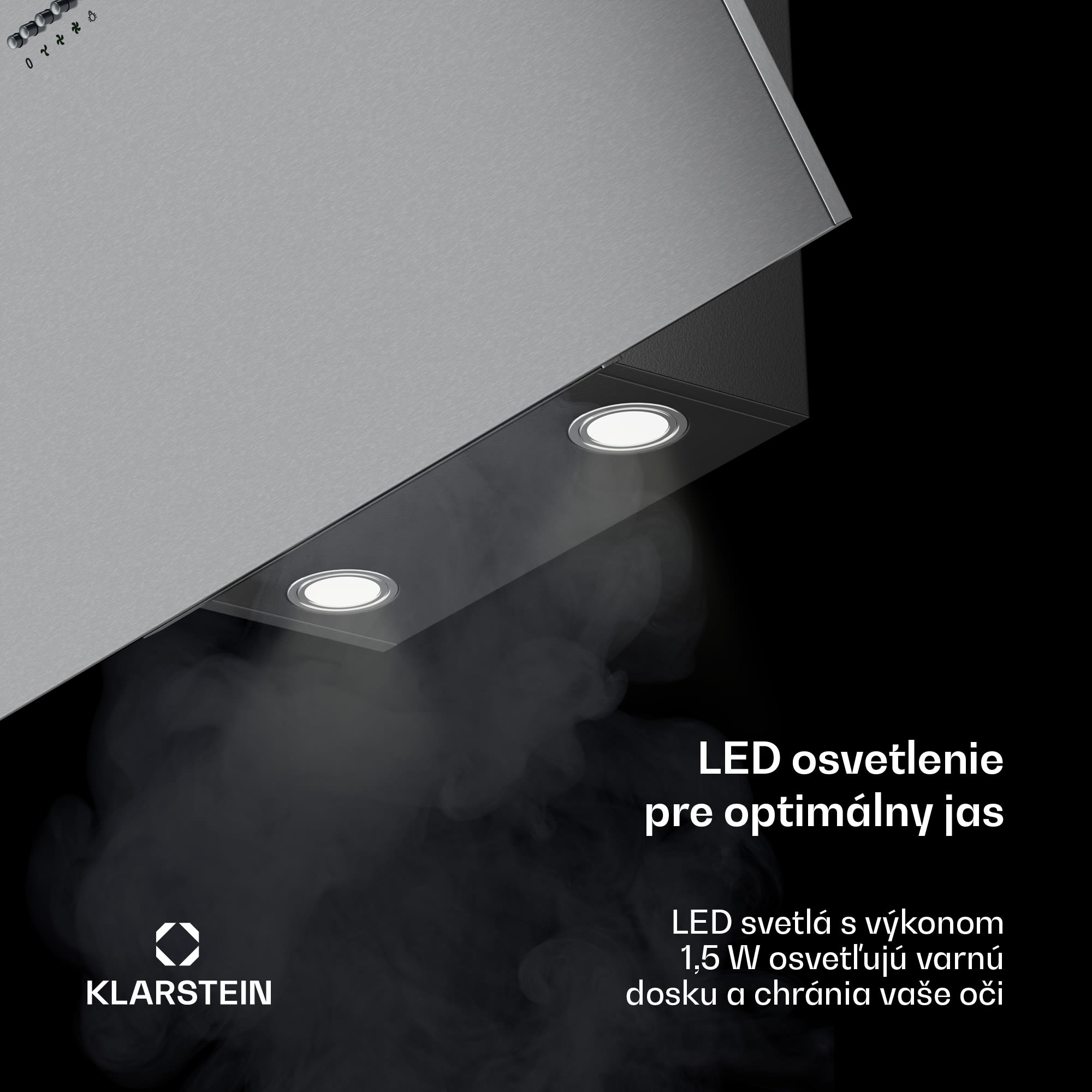 Klarstein Silver Lining 90 digestor 90 cm 568 m³/h EEK A nehrdzavejúca oceľ – Obrázok 5