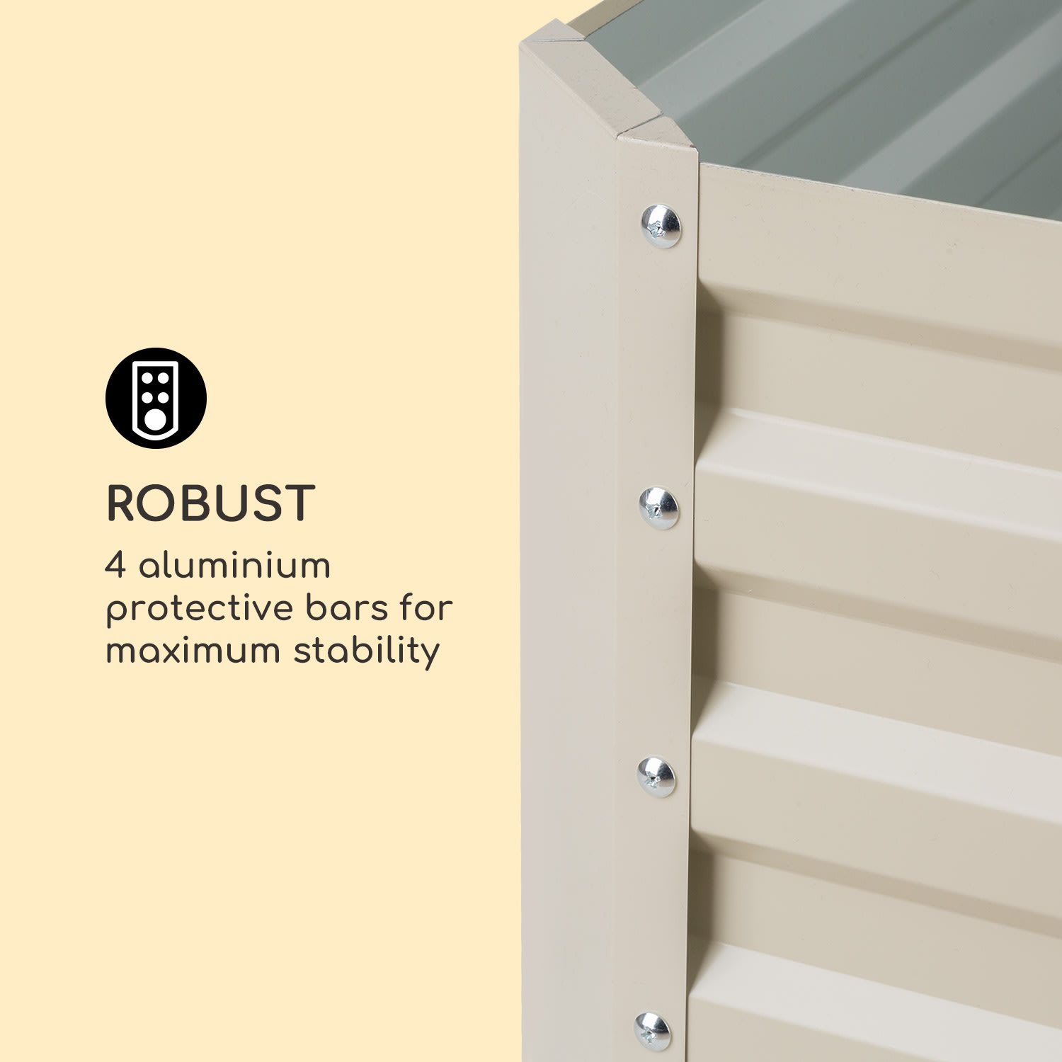 Blumfeldt Blum High Grow Straight, vyvýšený záhon, 100x60x100cm, 600l, oceľ – Obrázok 5