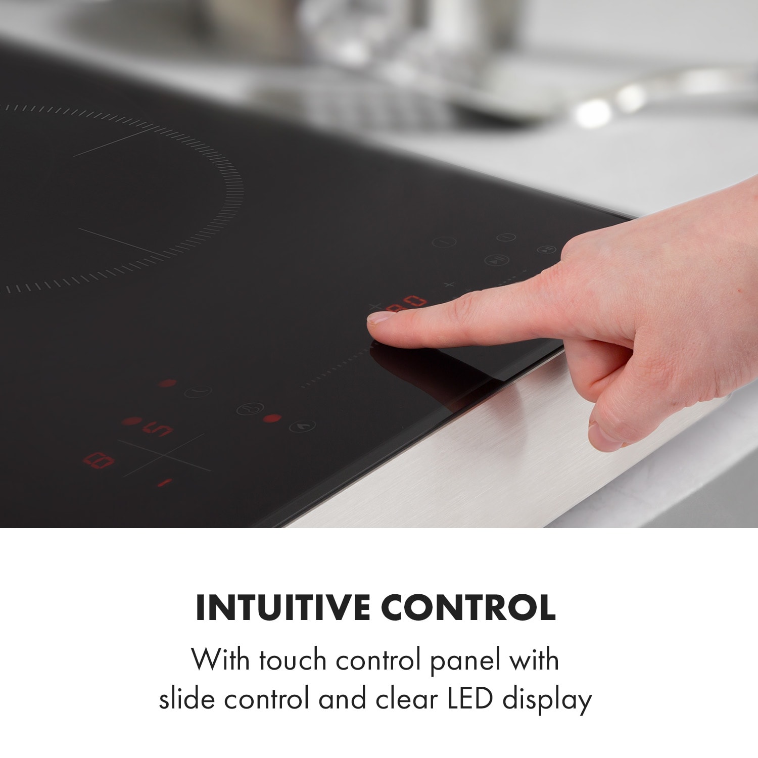 Klarstein TrinityCook, indukčná varná doska, 3400 W, dotykové ovládanie, sklo – Obrázok 5