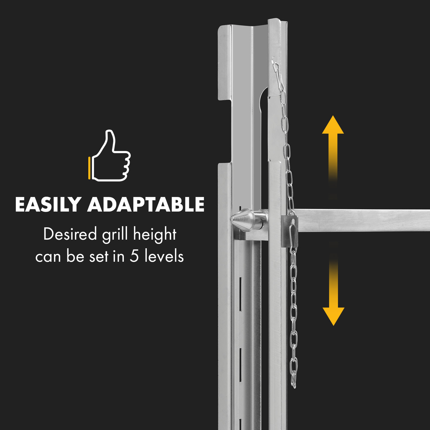 Klarstein Sauenland Survivor, gril na prasiatko, otočný špíz, 12 W, max. 70 kg, ušľachtilá oceľ – Obrázok 3