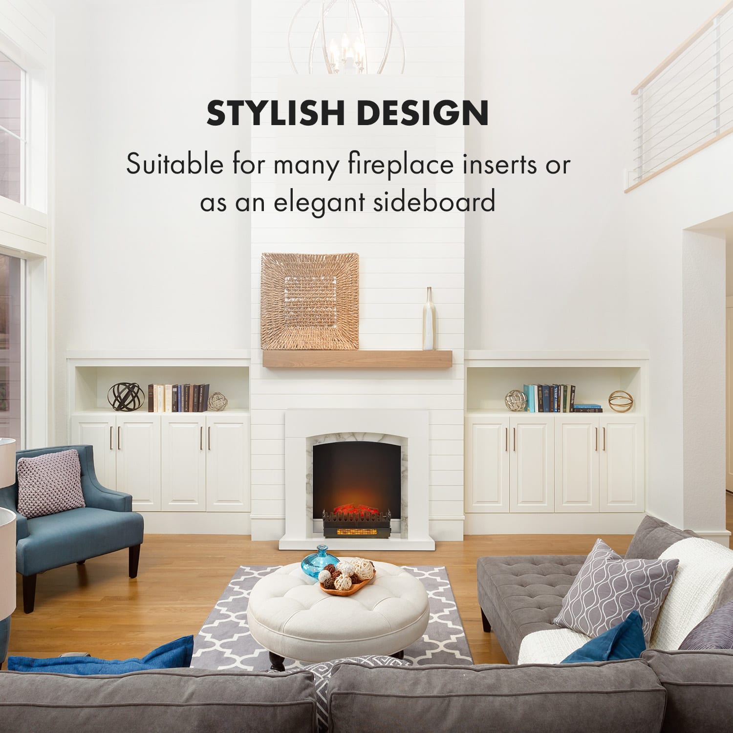 Klarstein Studio Frame II, krbová konštrukcia, MDF, mramorová dekorácia – Obrázok 2