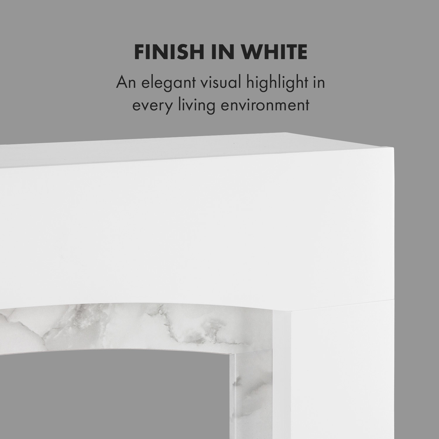 Klarstein Studio Frame II, krbová konštrukcia, MDF, mramorová dekorácia – Obrázok 3