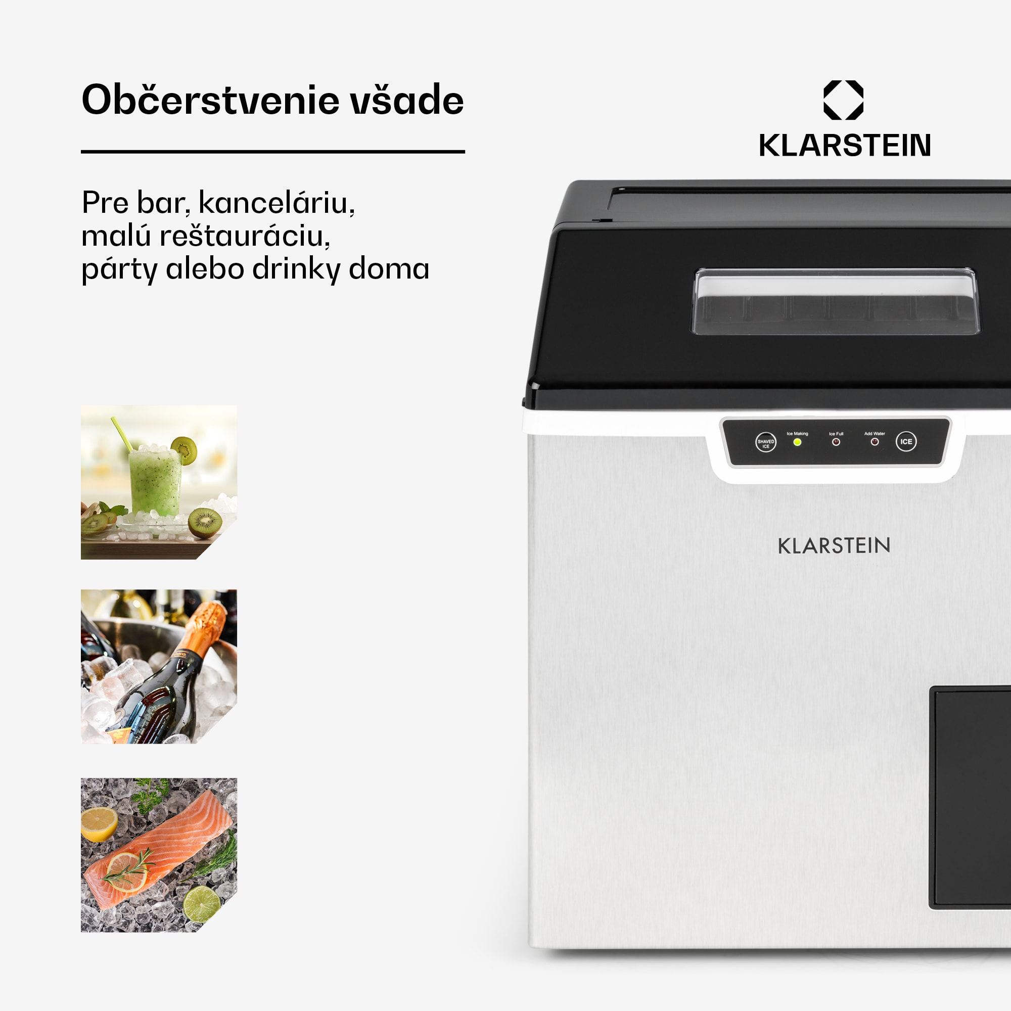 Klarstein Icefestival Bullet, výrobník ľadu, 195 W, nádrž 1,9 l, 20 kg/24 h – Obrázok 3