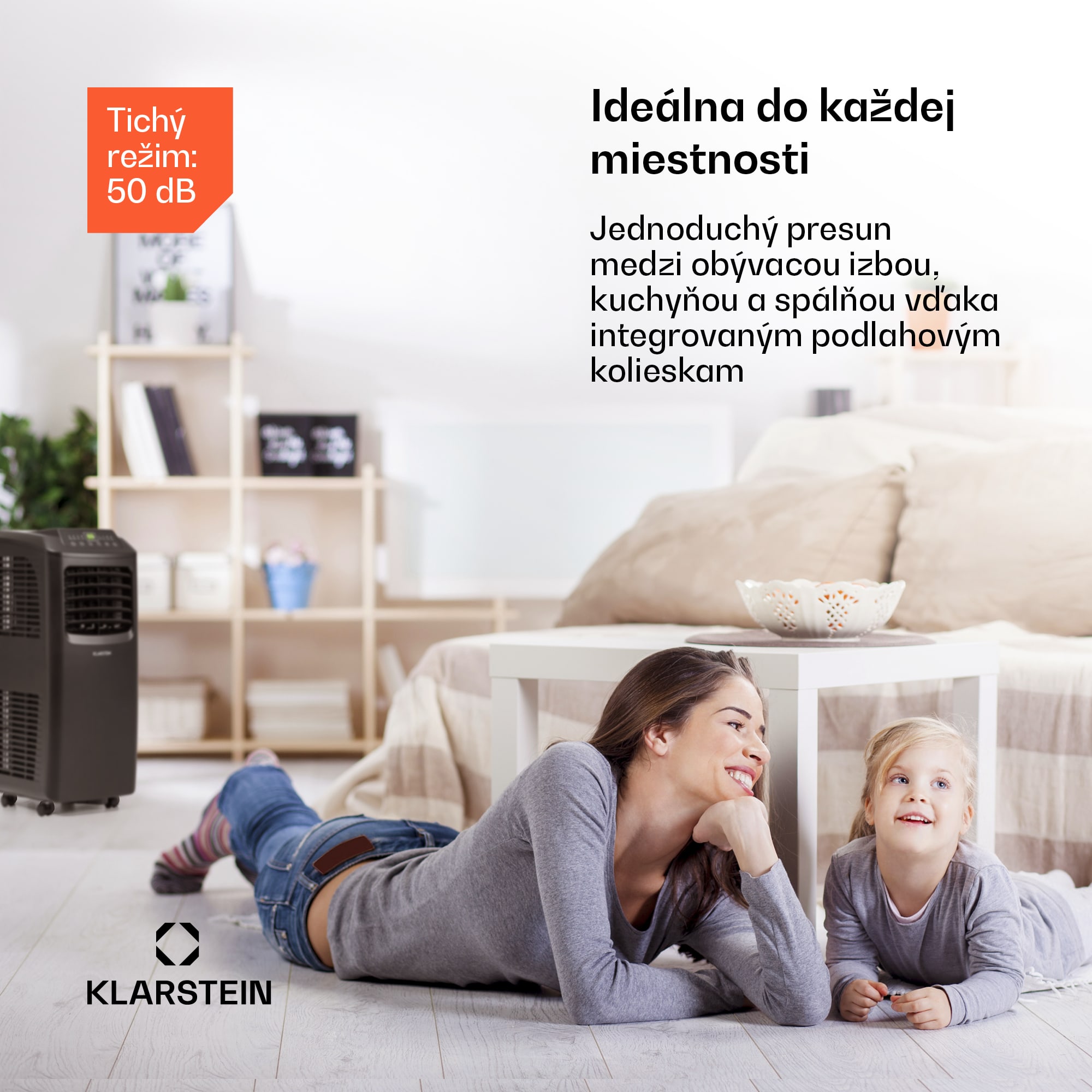 Klarstein Pure Blizzard Smart 9k, mobilná klimatizácia, 9 000 BTU/2,6 kW, A, diaľkový ovládač – Obrázok 4