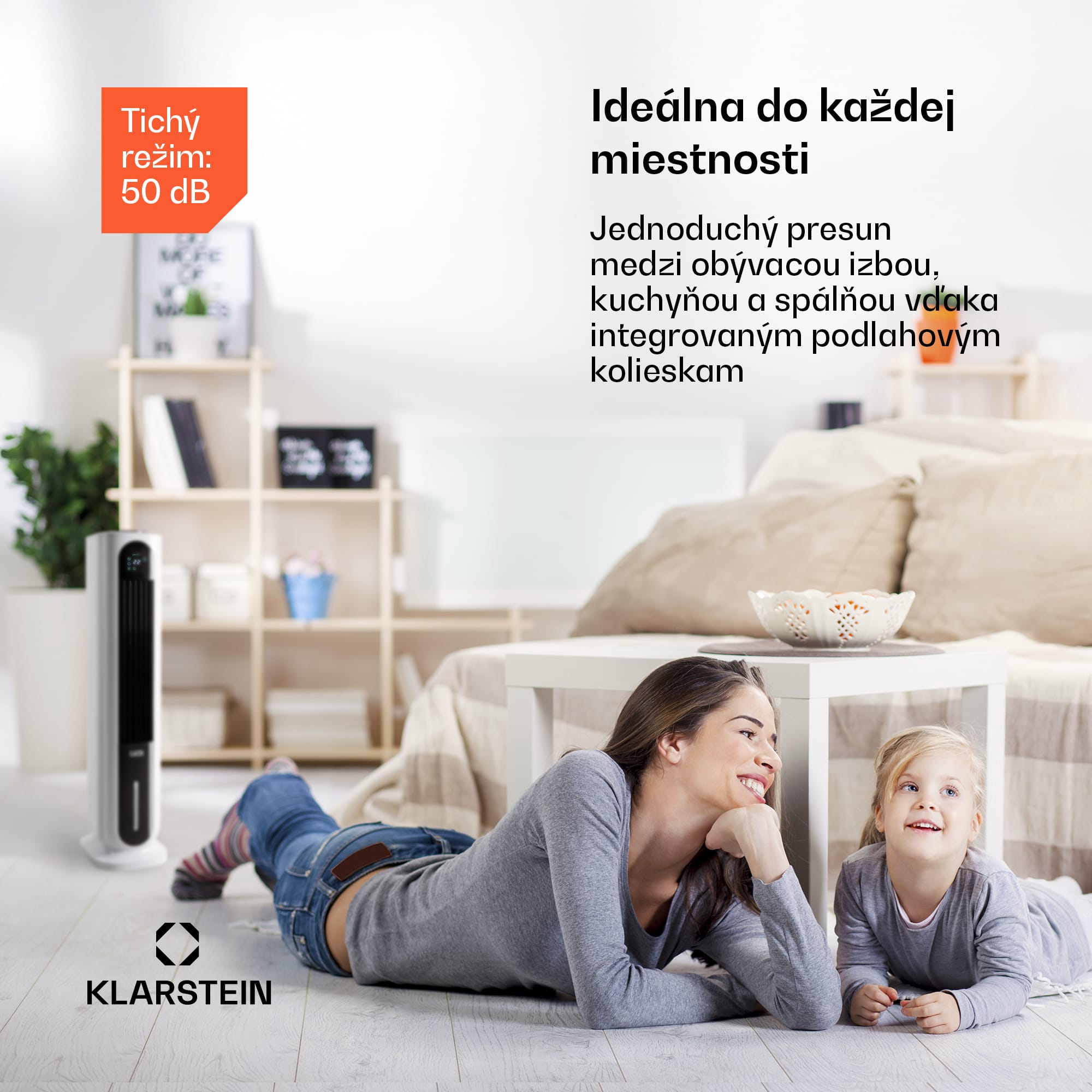 Klarstein Polar Tower Smart, ochladzovač vzduchu, ventilátor, 85 W, 7 l, diaľkový ovládač, 5 x chladiaci box – Obrázok 4