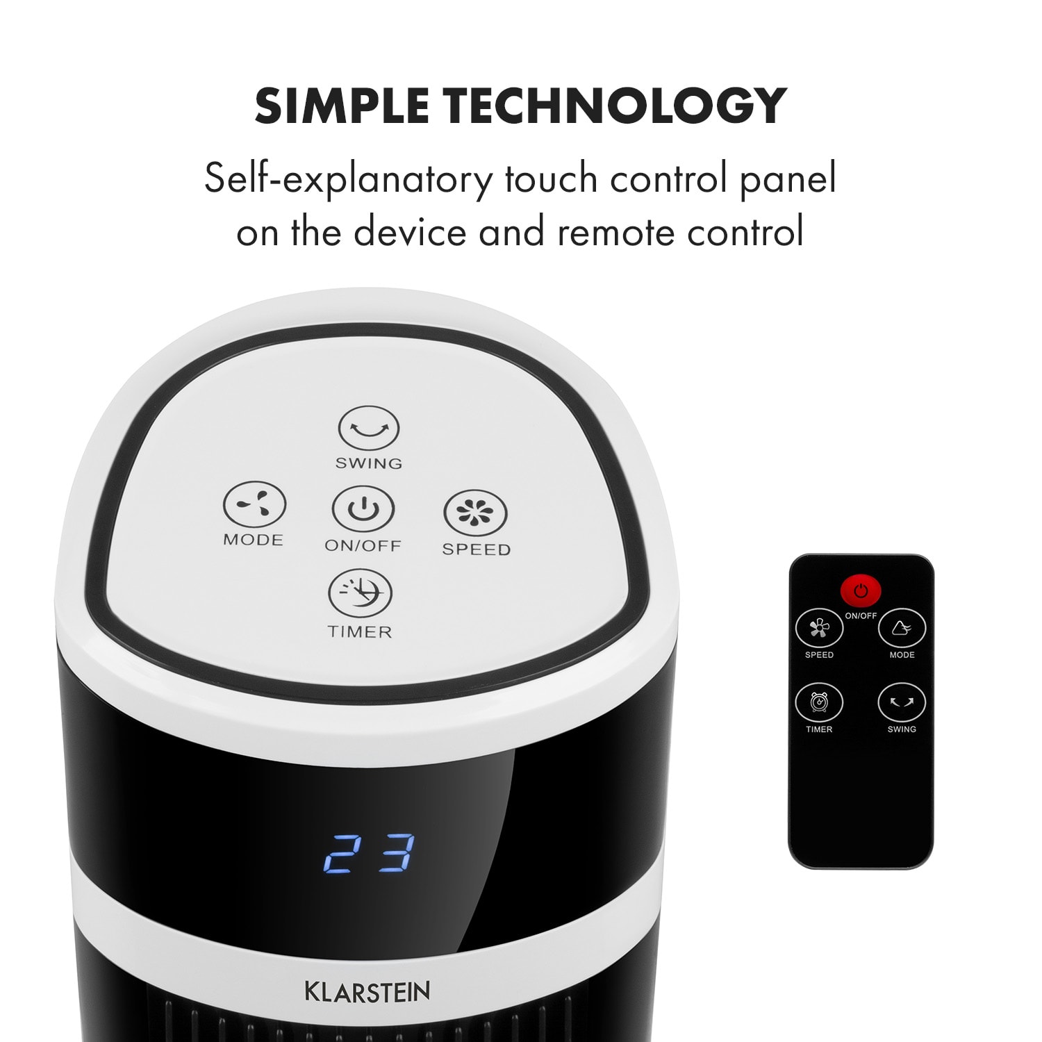 Klarstein Icetower Smart, stĺpový ventilátor, 45 wattov, ovládanie cez aplikáciu – Obrázok 3