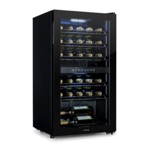 Klarstein Shiraz 29 Duo, vinotéka, 80 l, 29 fliaš, 2 zóny, 5–22°C, dotykové ovládanie, čierna