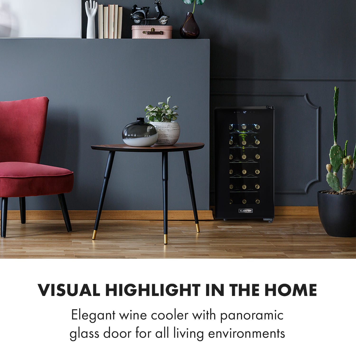 Klarstein Bellevin 18 Uno, vinotéka, 52 l, 11–18°C, 1 zóna – Obrázok 2