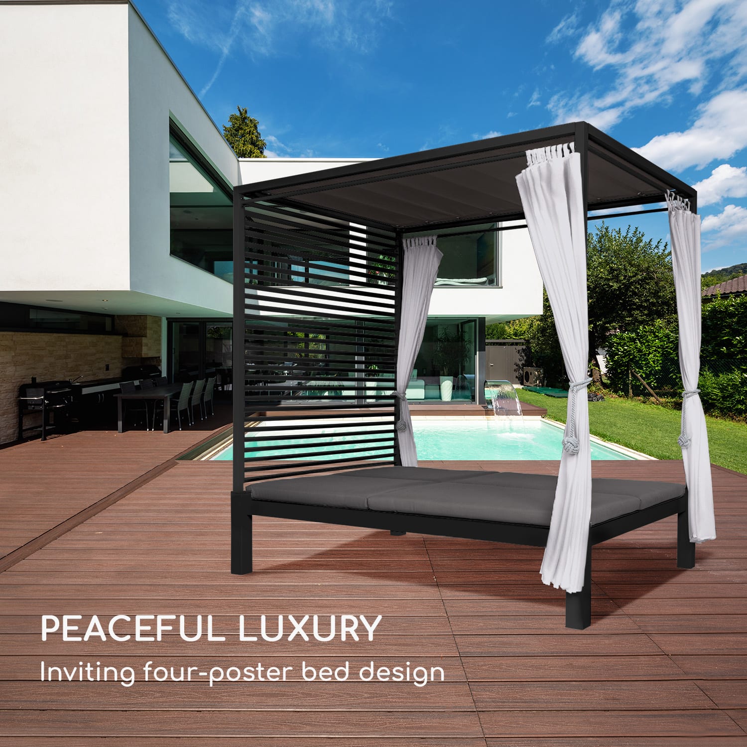 Blumfeldt Eremitage Double Lux, lehátko, 4 polohy, pre 2 osoby, 6 cm čalúnenie – Obrázok 4