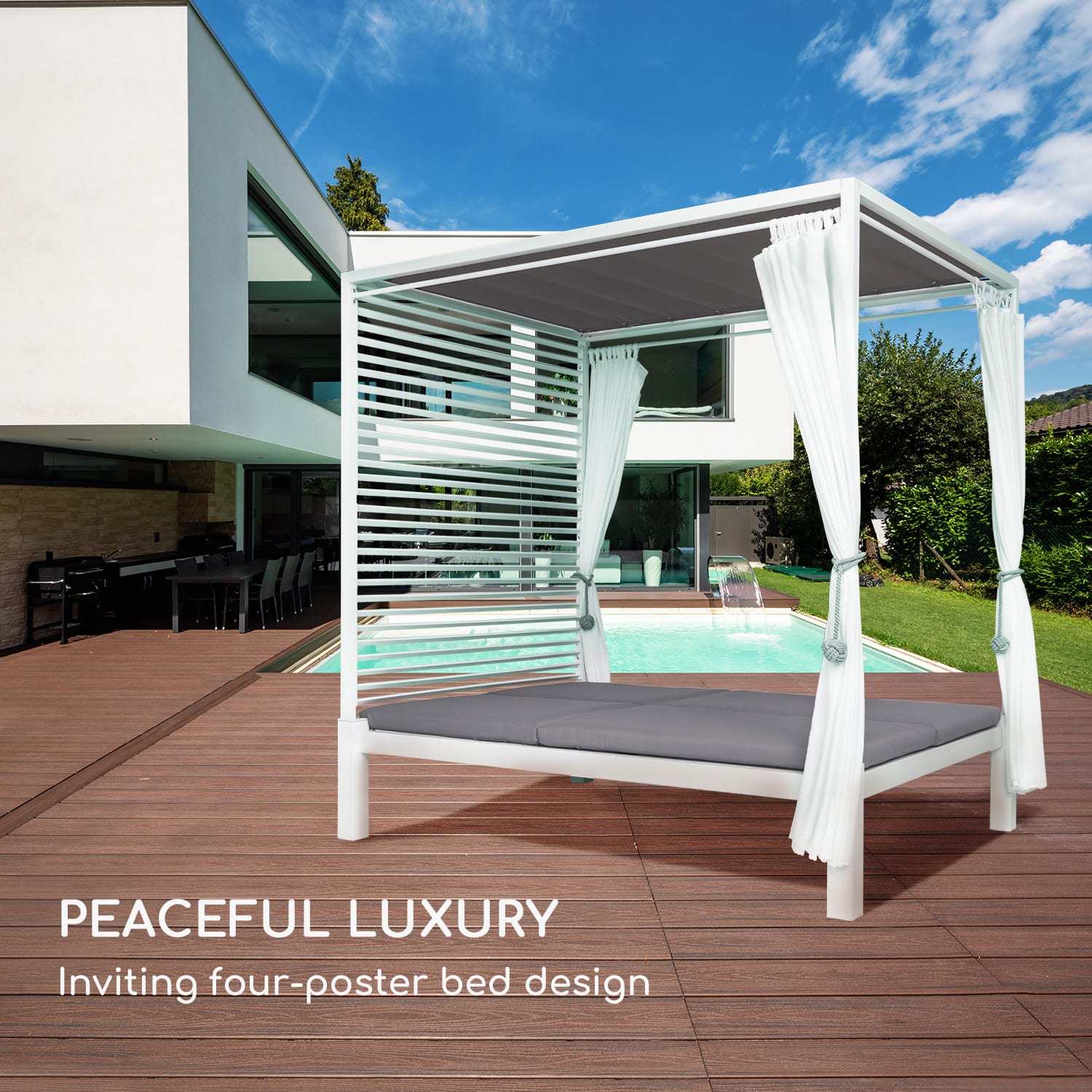 Blumfeldt Eremitage Double Lux, lehátko, 4 polohy, pre 2 osoby, 6 cm čalúnenie – Obrázok 4