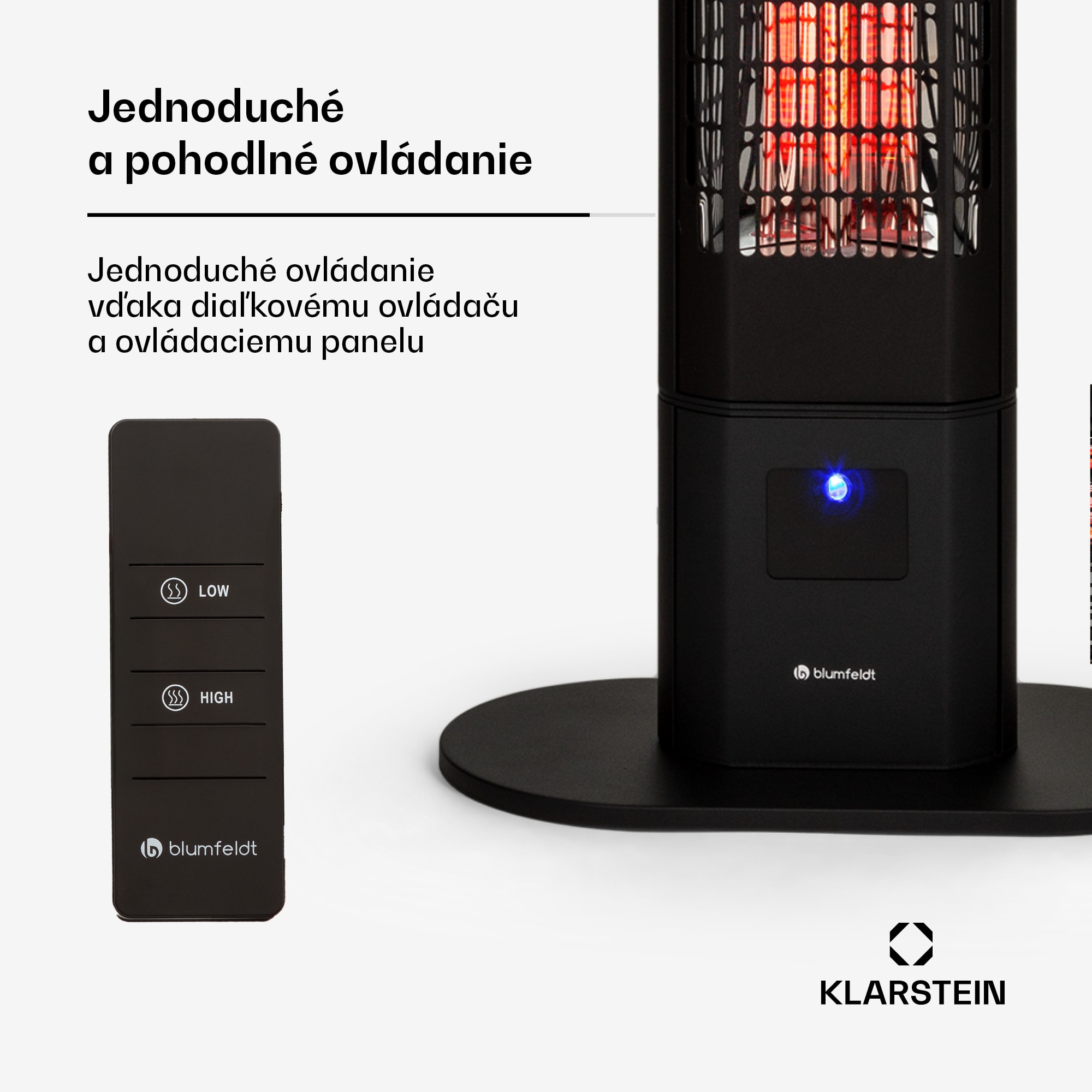 Blumfeldt Heat Guru 3000, sálavý ohrievač, 3000 W, IP54, na vonkajšie použitie, diaľkové ovládanie – Obrázok 4