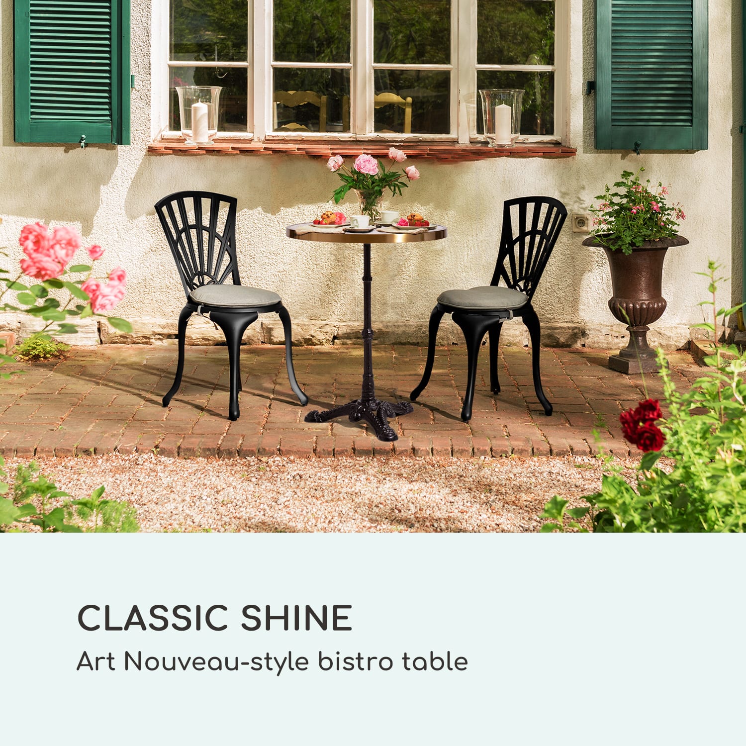 Blumfeldt Patras Lux, bistro stôl s trojnohým podstavcom, mramorový stôl, Ø: 57,5 cm, výška: 72 cm – Obrázok 2