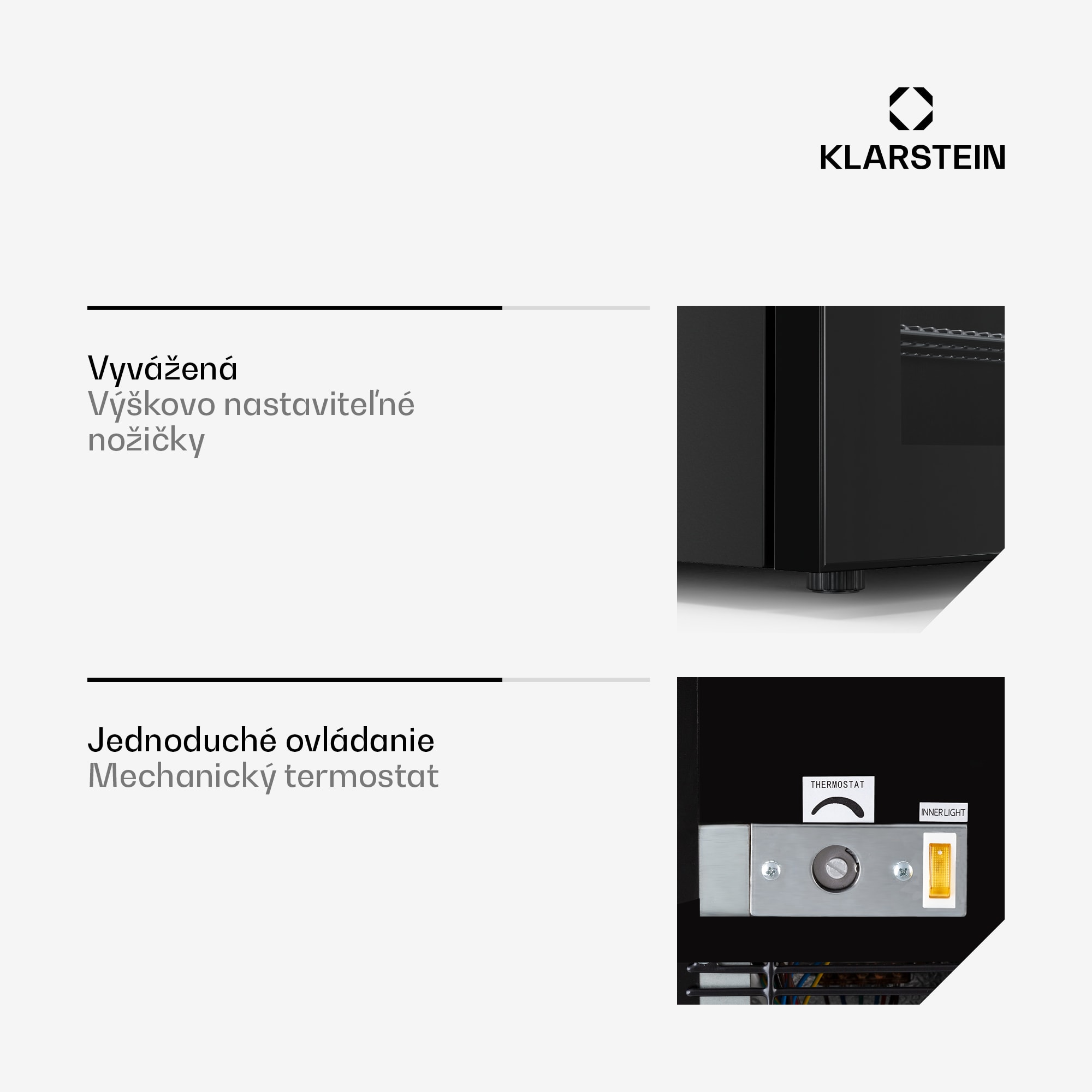Klarstein IceAge 88, mraznička, 88 l, energet. trieda E, 2 úrovne, termostat, sklenená predná časť – Obrázok 3