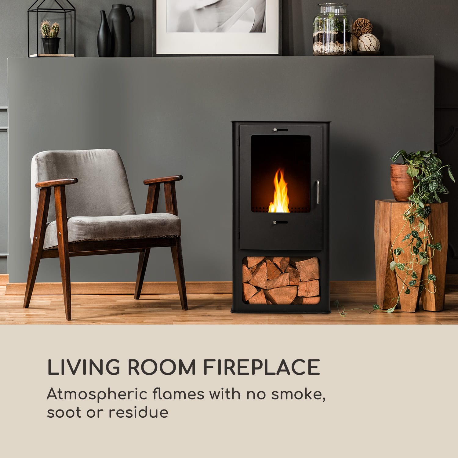 Blumfeldt Fiamme Cantal, etanolový krb, horák z nehrdzavejúcej ocele, 1,2 l, doba horenia 4-6 h – Obrázok 4