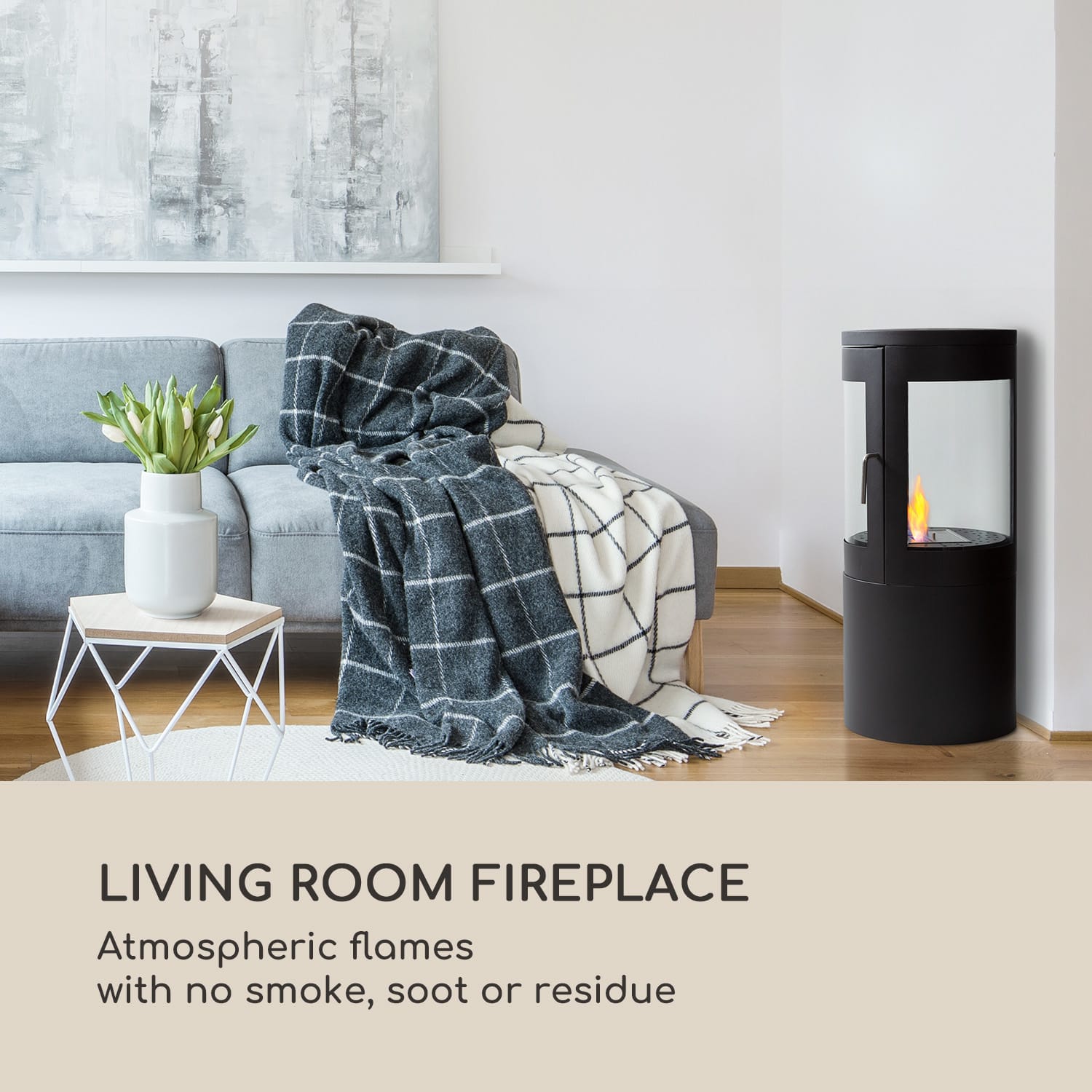 Blumfeldt Fiamme Circulo, etanolový krb, horák z nehrdzavejúcej ocele, 1,2 l, doba horenia 4-5 h – Obrázok 5