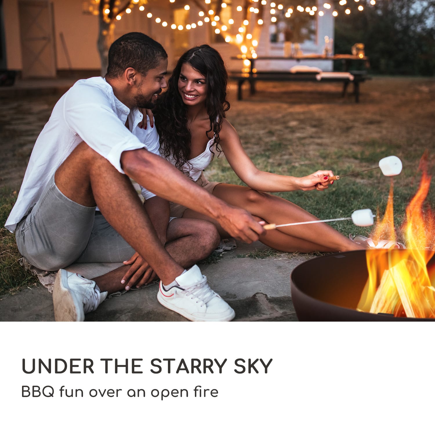 Blumfeldt Savage 2.0, okrúhle ohnisko s grilom, Ø 60 cm, stabilný podstavec, priestor na drevo – Obrázok 2