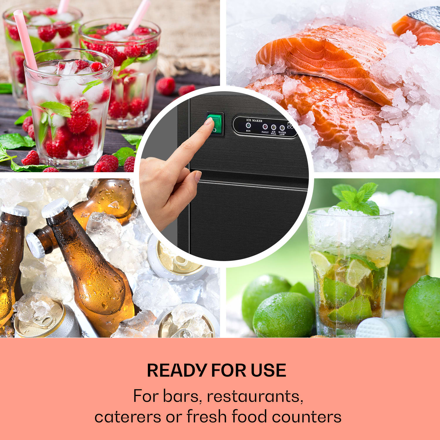 Klarstein Powericer XL, výrobník ľadu, 20 kg/24 h, 145 W – Obrázok 3