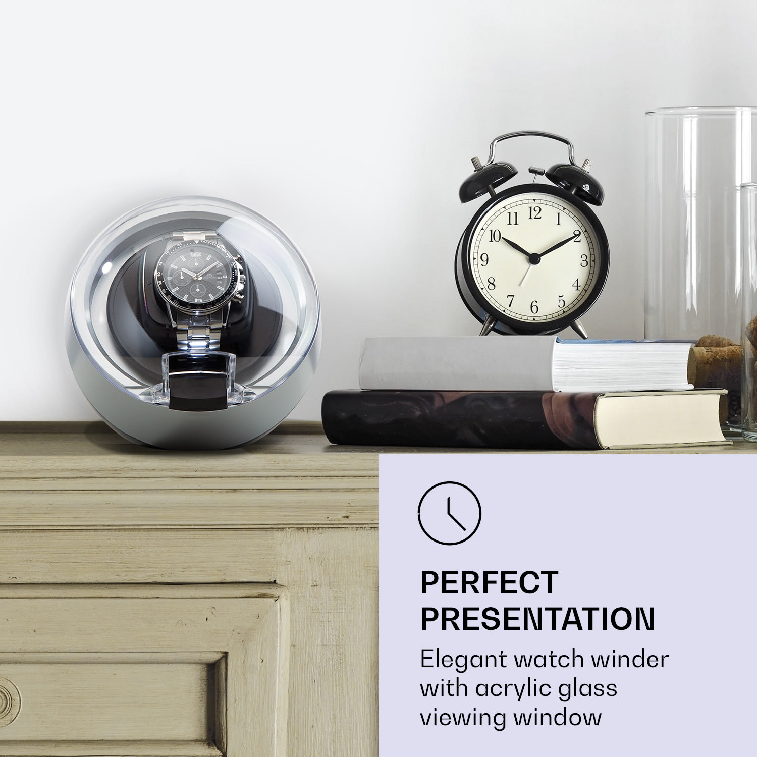 Klarstein St. Gallen ll Premium, naťahovač hodín, 4 rýchlosti, 3 rotačné režimy – Obrázok 2