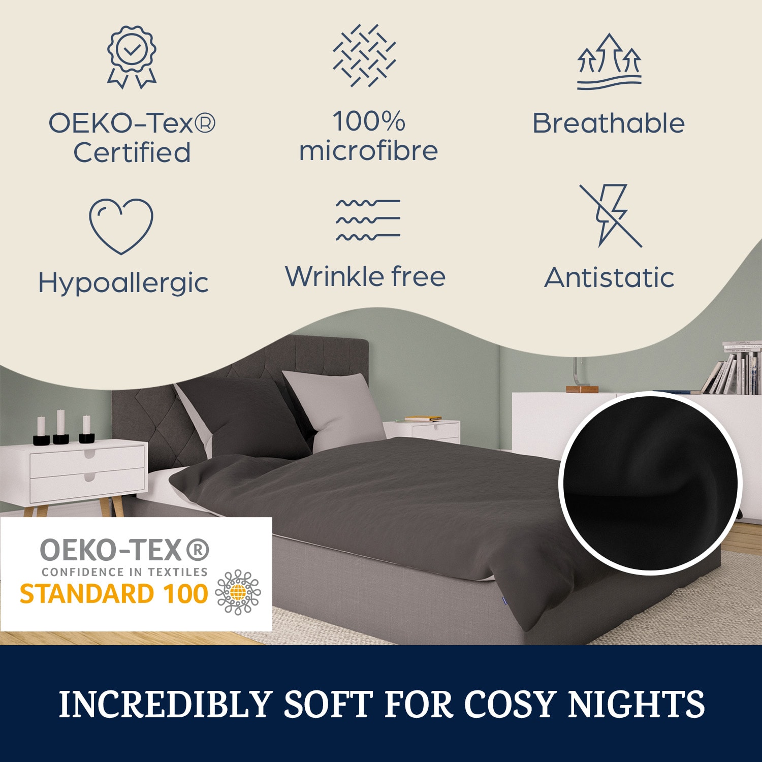 Sleepwise Soft Wonder-Edition, Posteľná bielizeň, 200 x 200 cm – Obrázok 2