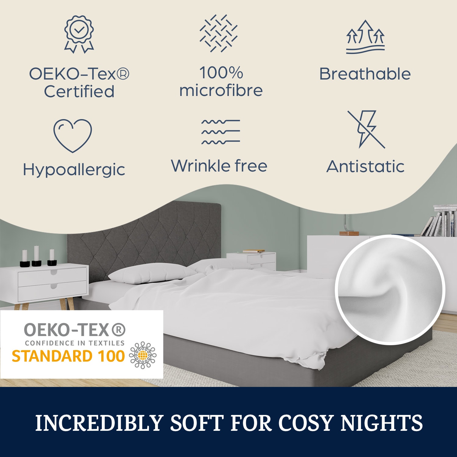 Sleepwise Soft Wonder-Edition, obliečky na vankúše, súprava 2 kusov, 40 × 80 cm, mikrovlákno – Obrázok 2