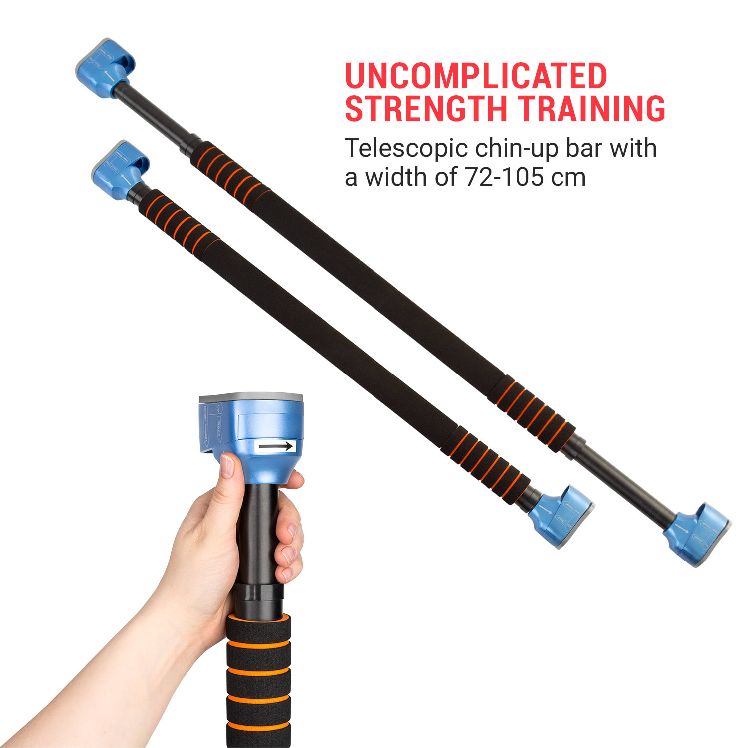 Faultier Teleskopická hrazda s poistkou proti pádu, 78 – 110 cm, do 120 kg – Obrázok 4