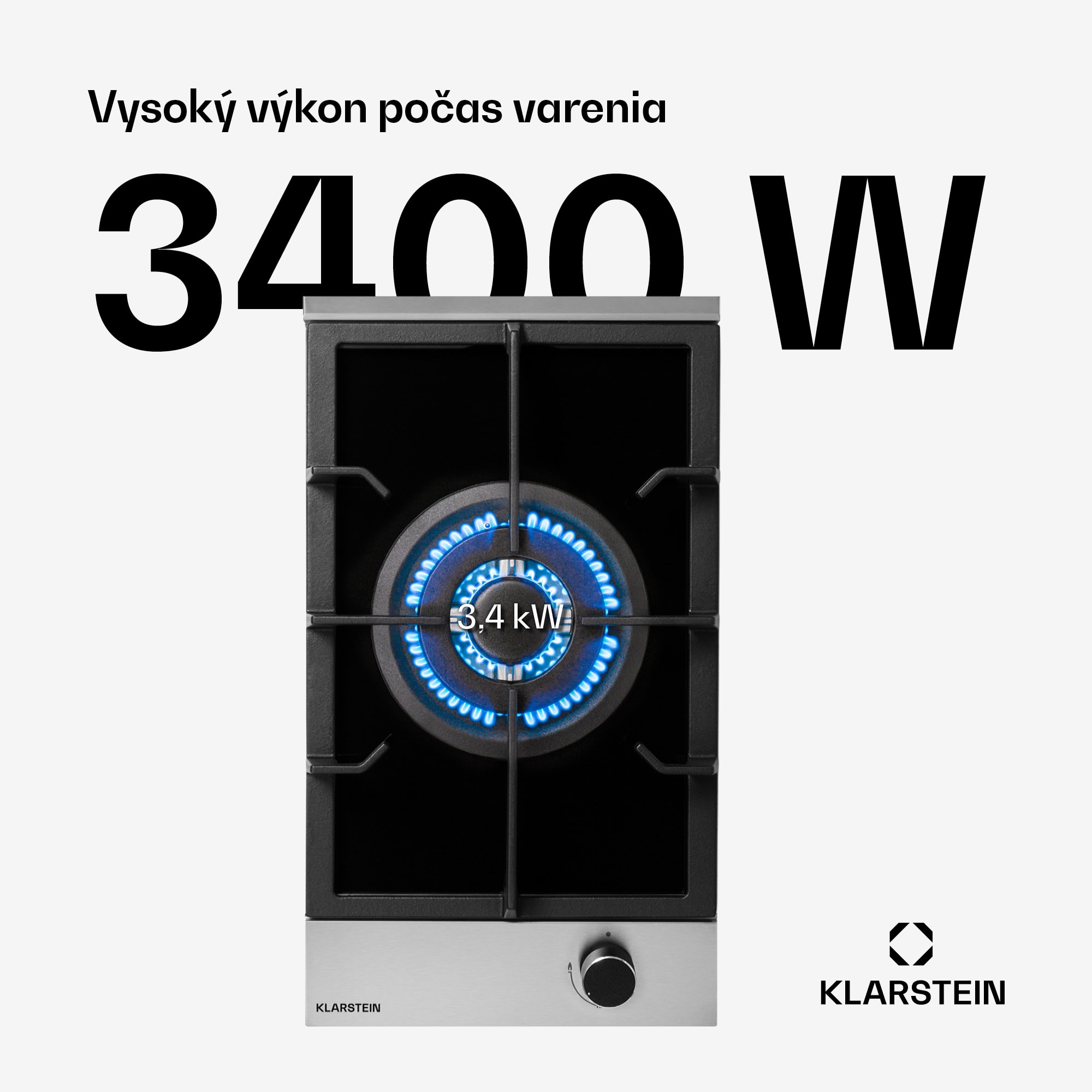 Klarstein Alchemist, plynová varná doska, 1 wok horák, sklokeramika – Obrázok 2