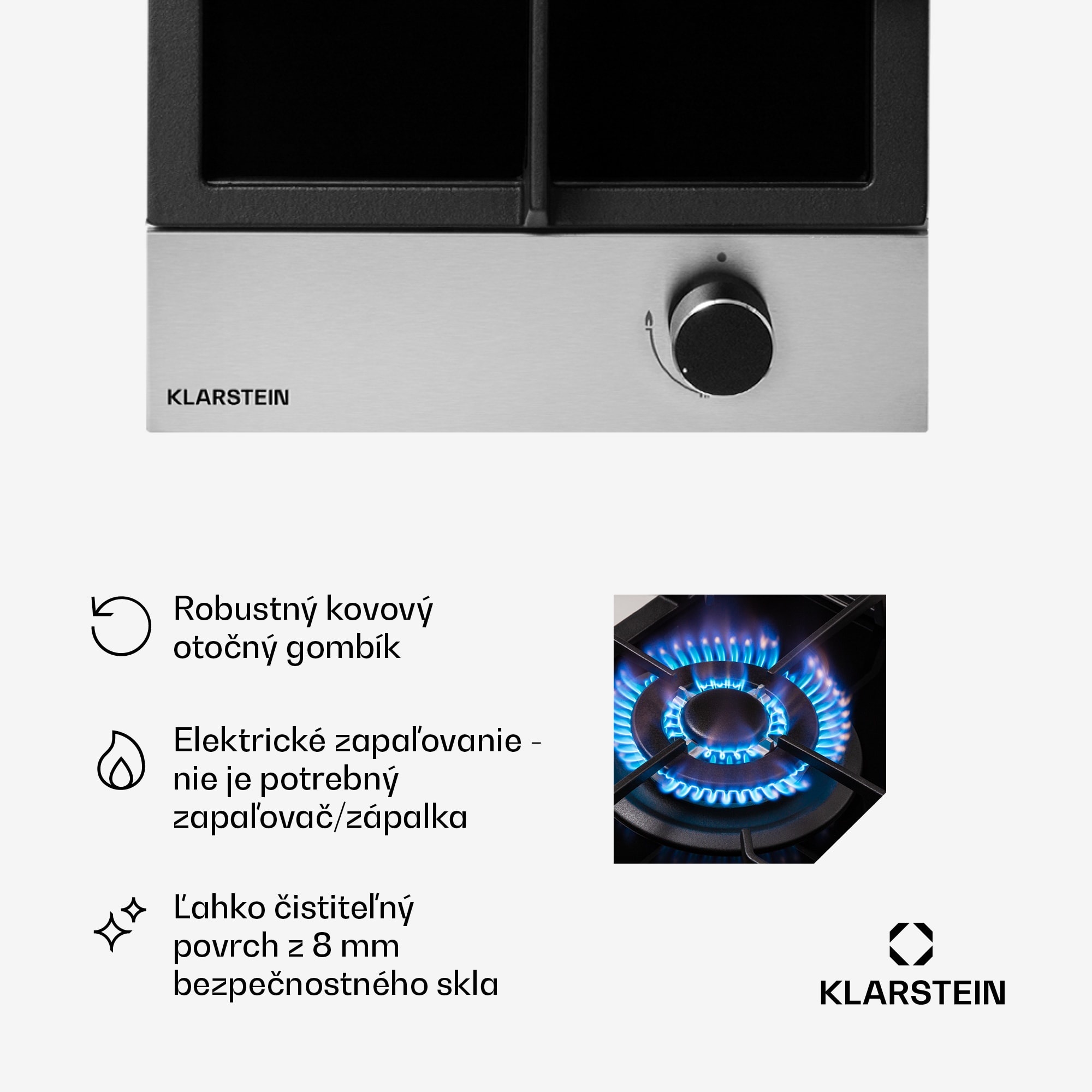 Klarstein Alchemist, plynová varná doska, 1 wok horák, sklokeramika – Obrázok 5