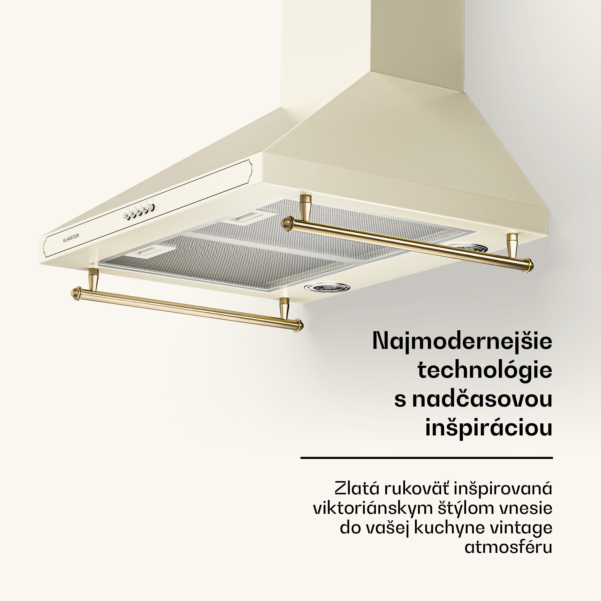 Klarstein Victoria, digestor, 60 cm, nástenný, 644,5 m³/h, LED, retro dizajn, čierny – Obrázok 5